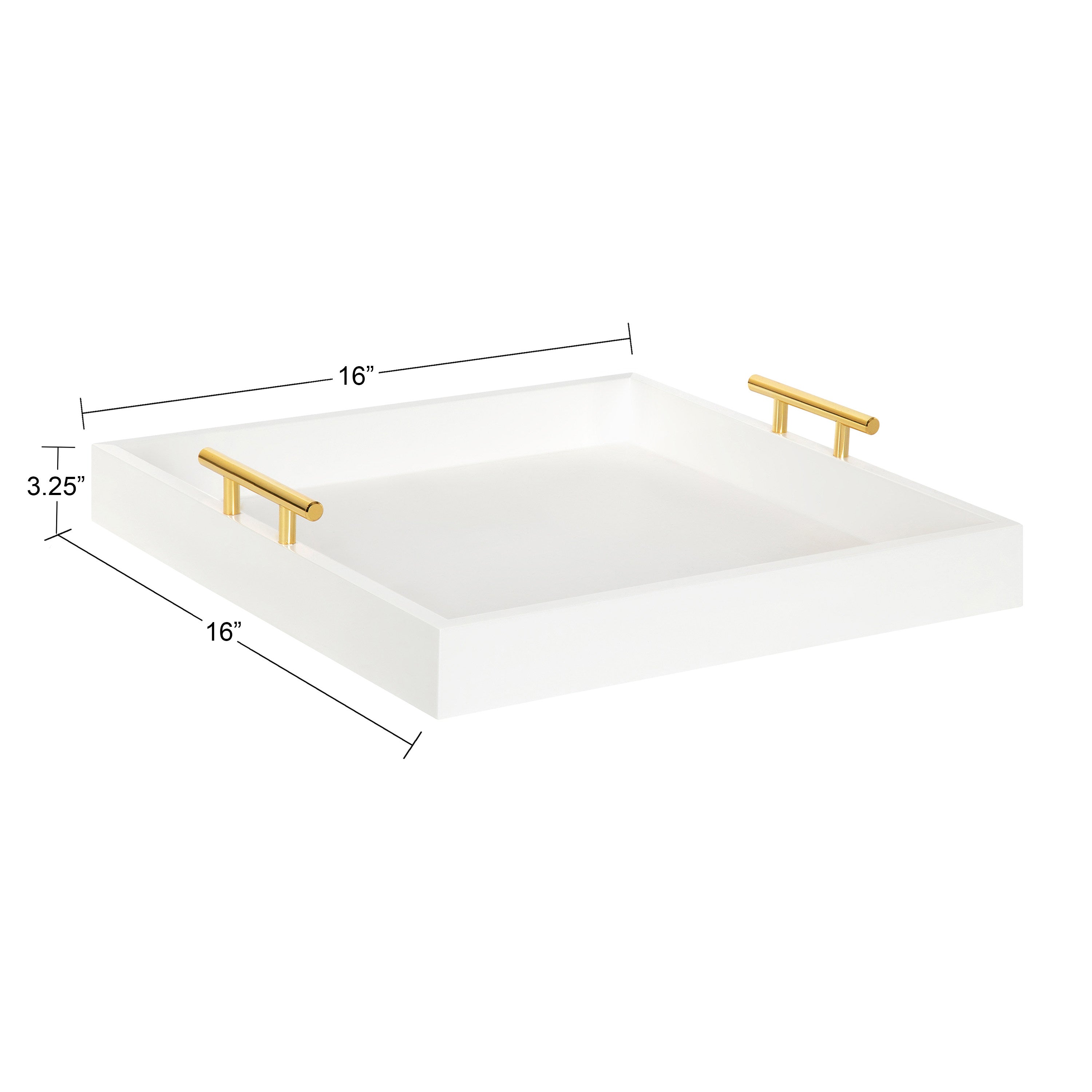 Single Tray White Gold 16x16 4