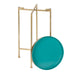 Tea Table Gold Teal 14x14x26 4