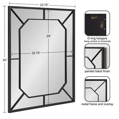 Decorative Mirror Black 24x30 2