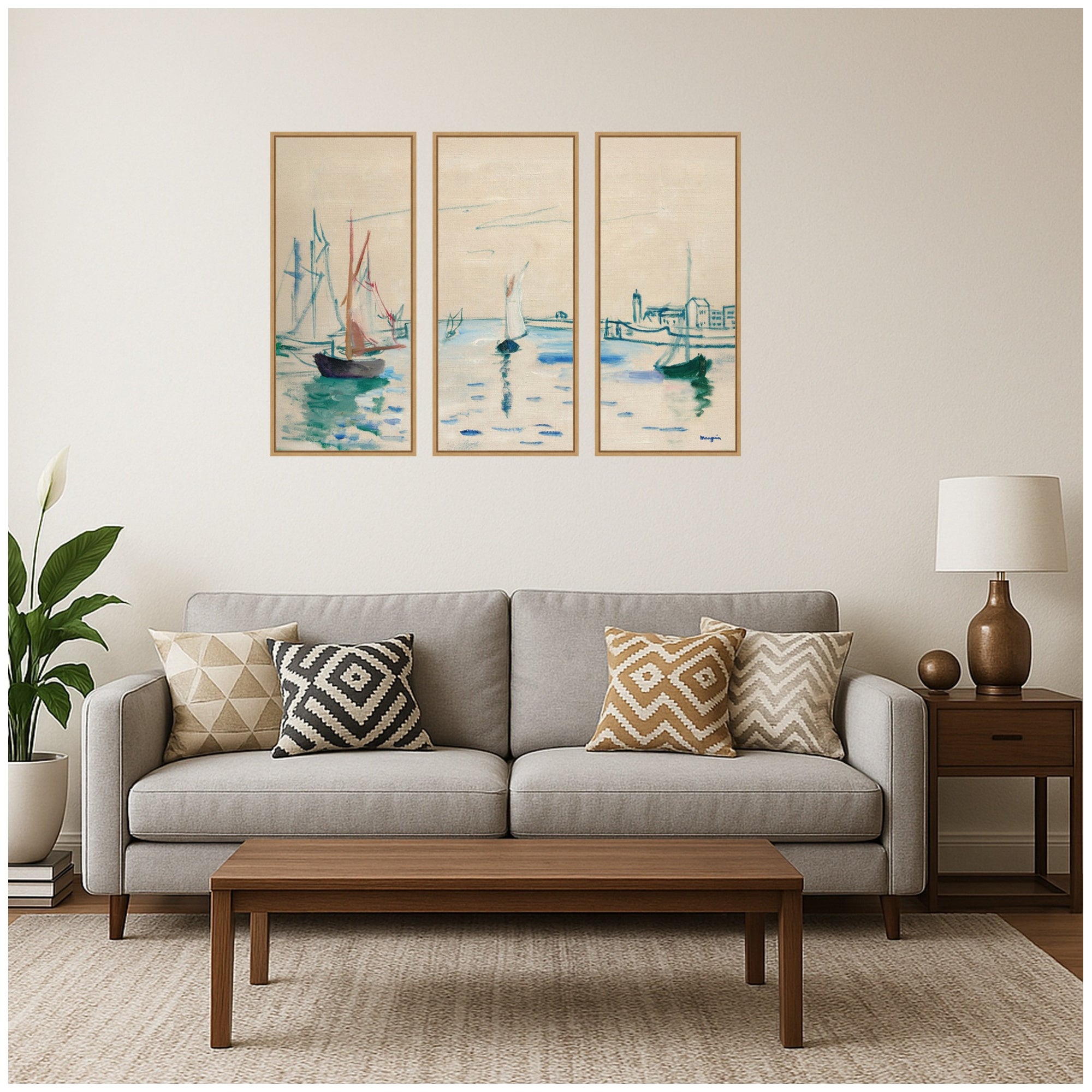 Art Set 3 Piece Set 18x40 Sylvie Natural 5