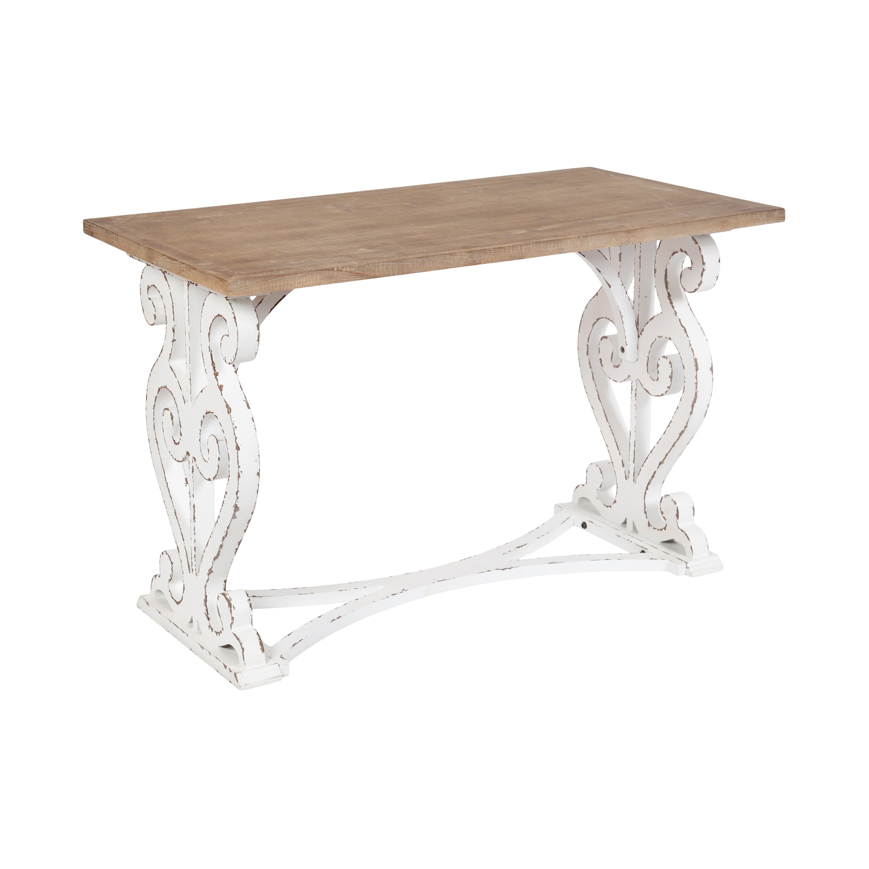 Writing Desk Rustic Brown White 46x24x30 1