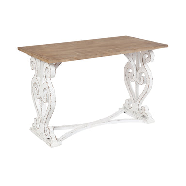 Writing Desk Rustic Brown White 46x24x30 1