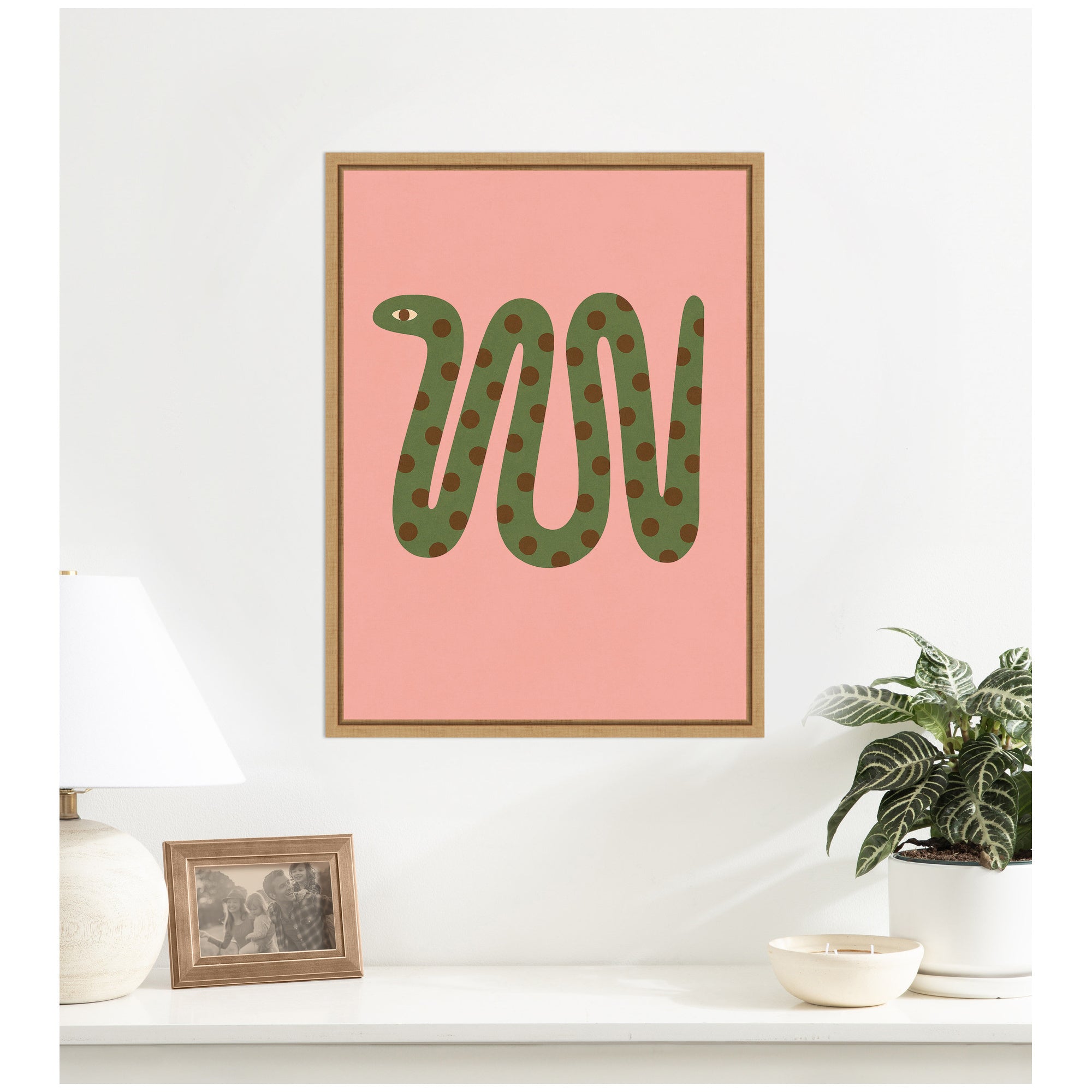Snake by Laura Moss Framed Canvas Wall Art Print