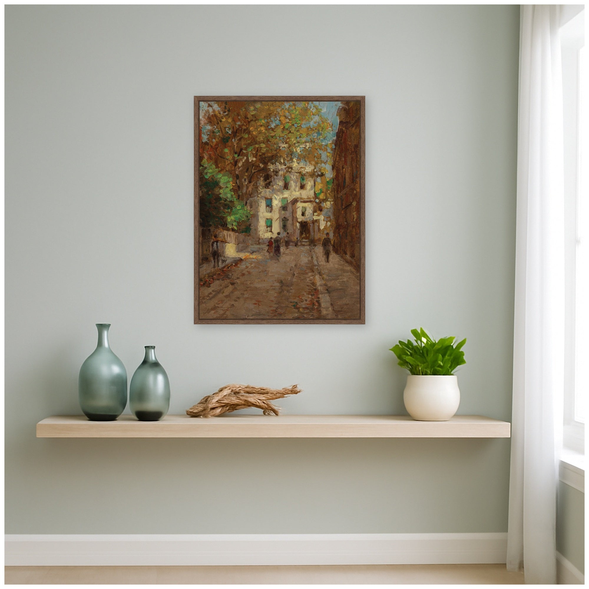 Framed Canvas Sylvie Walnut 18x24 6