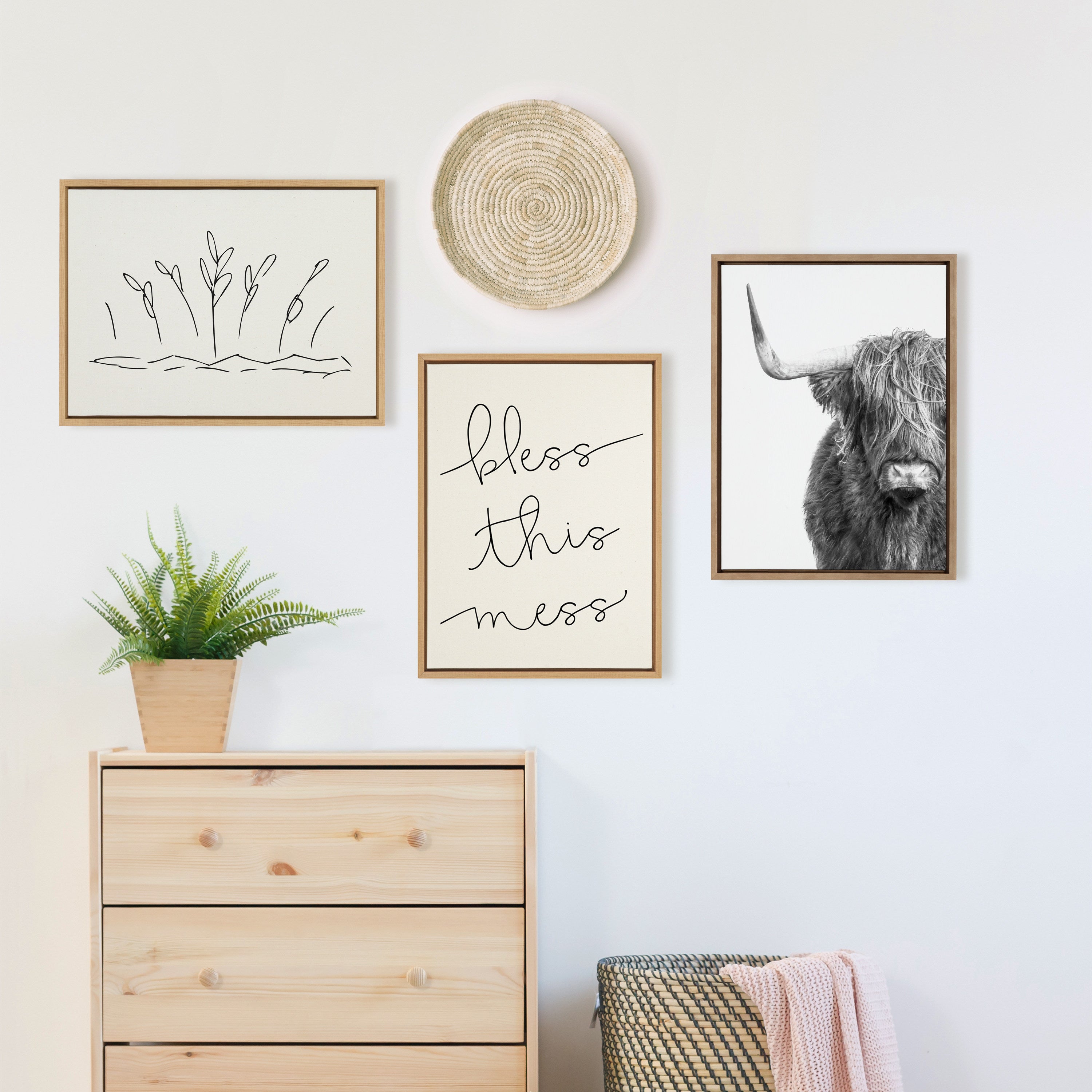Framed Canvas Sylvie Dark Gold 18x24 6