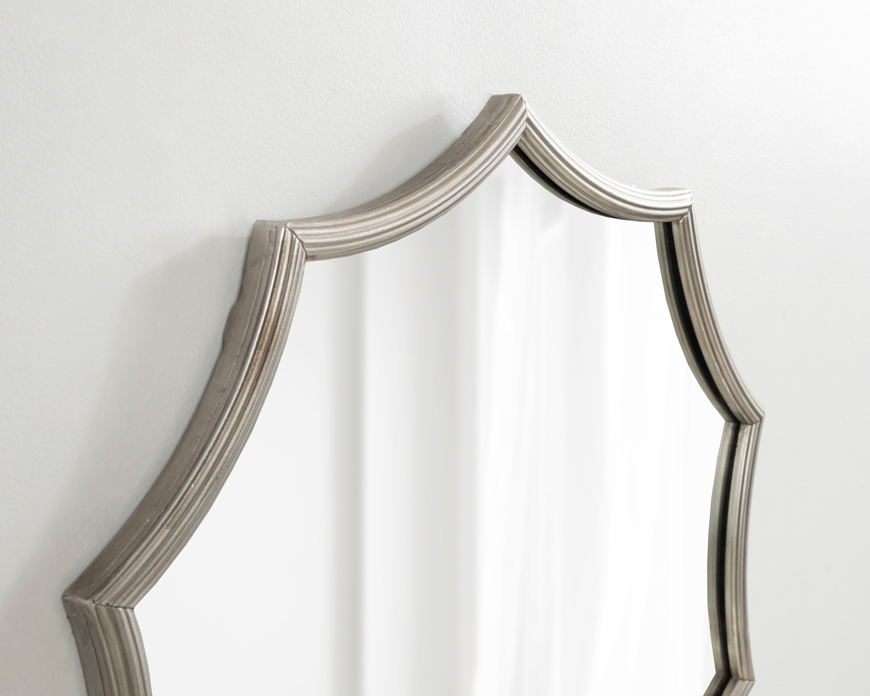 Lalina Scalloped Round Framed Accent Mirror