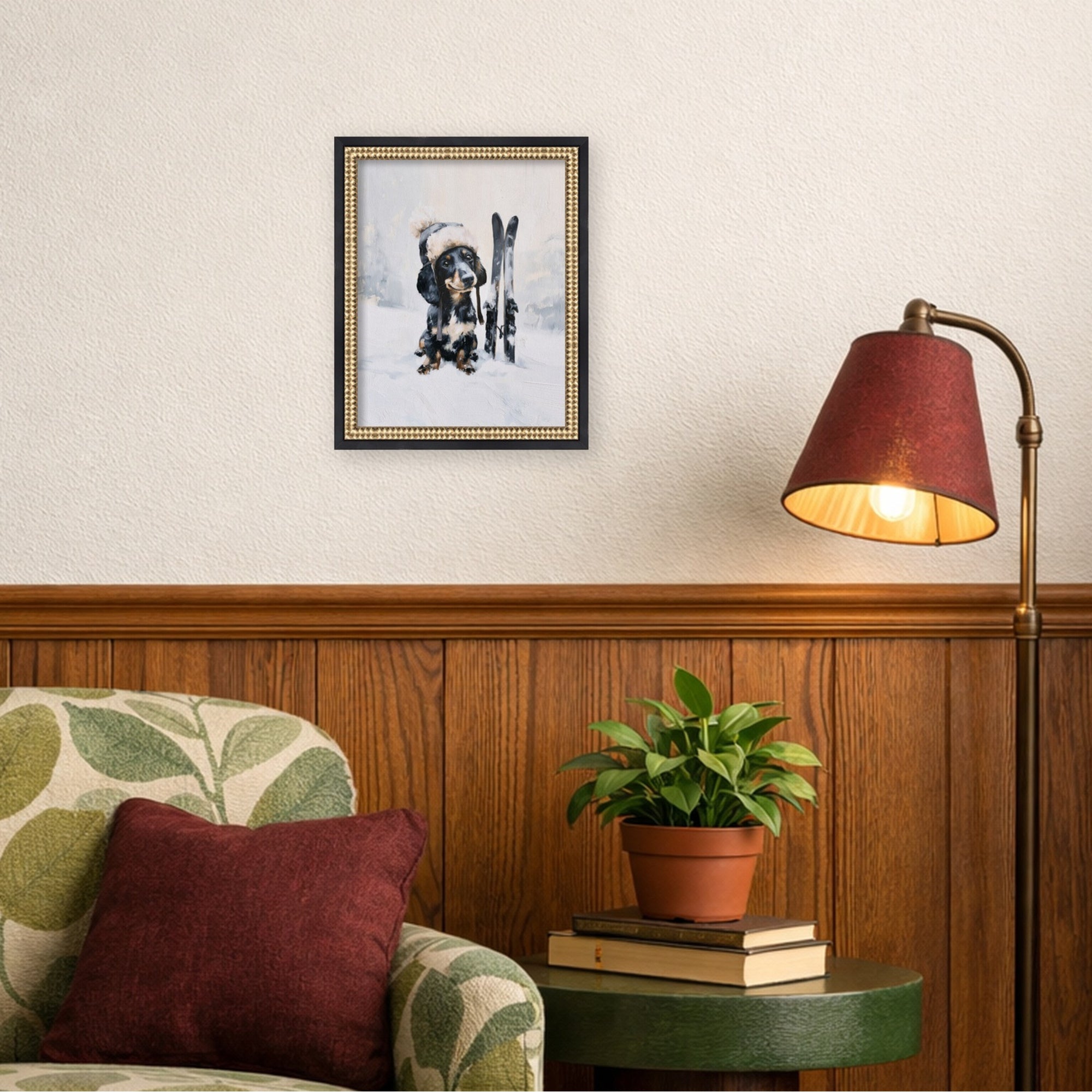Mounted Canvas Castellan Black 13x16 5