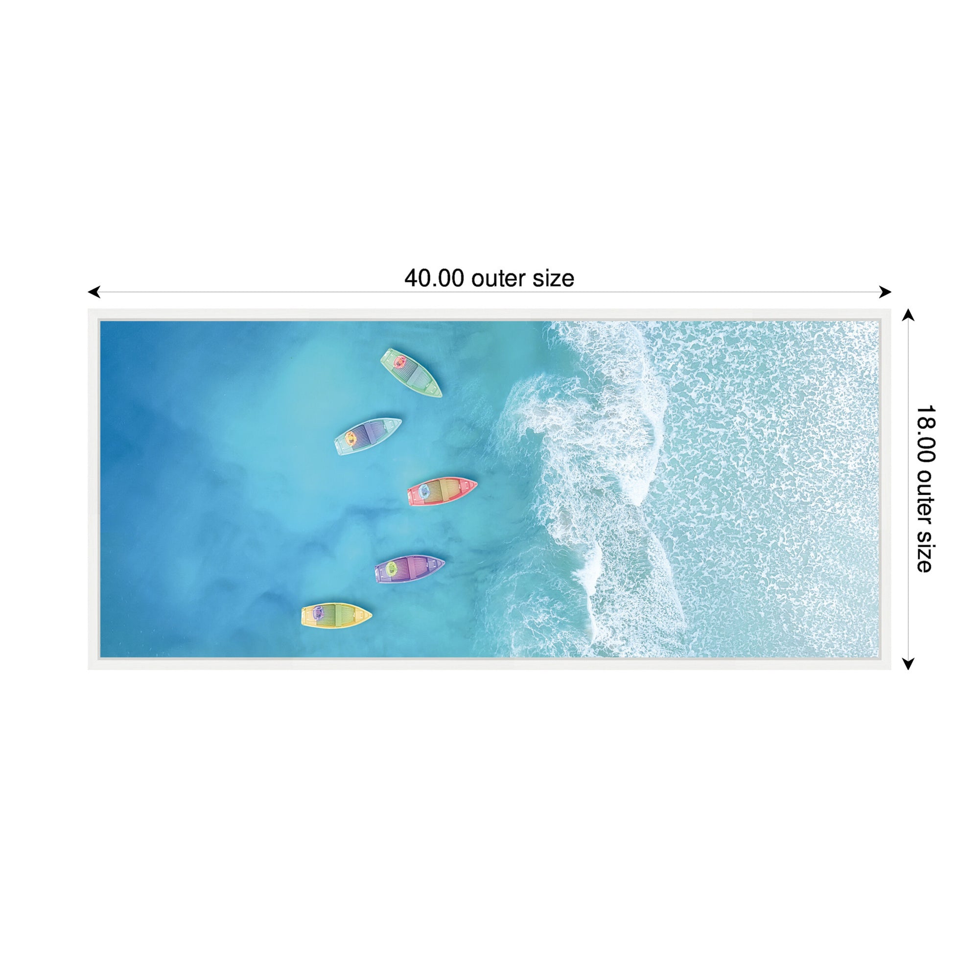 Framed Canvas 40x18 Sylvie White 2