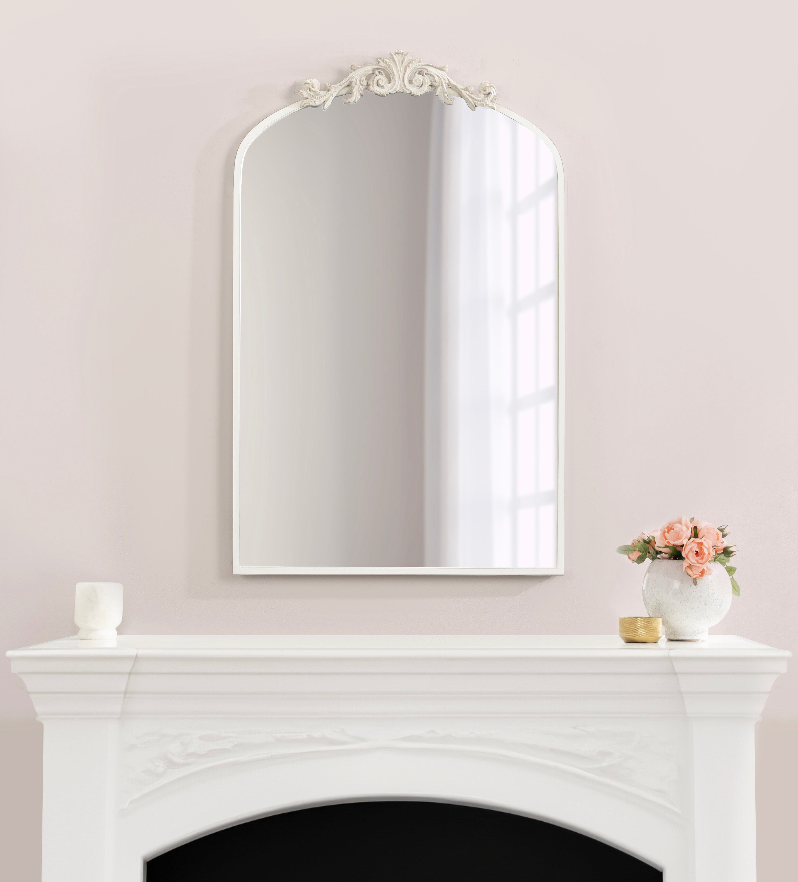 Arch Mirror 24x36 White 8