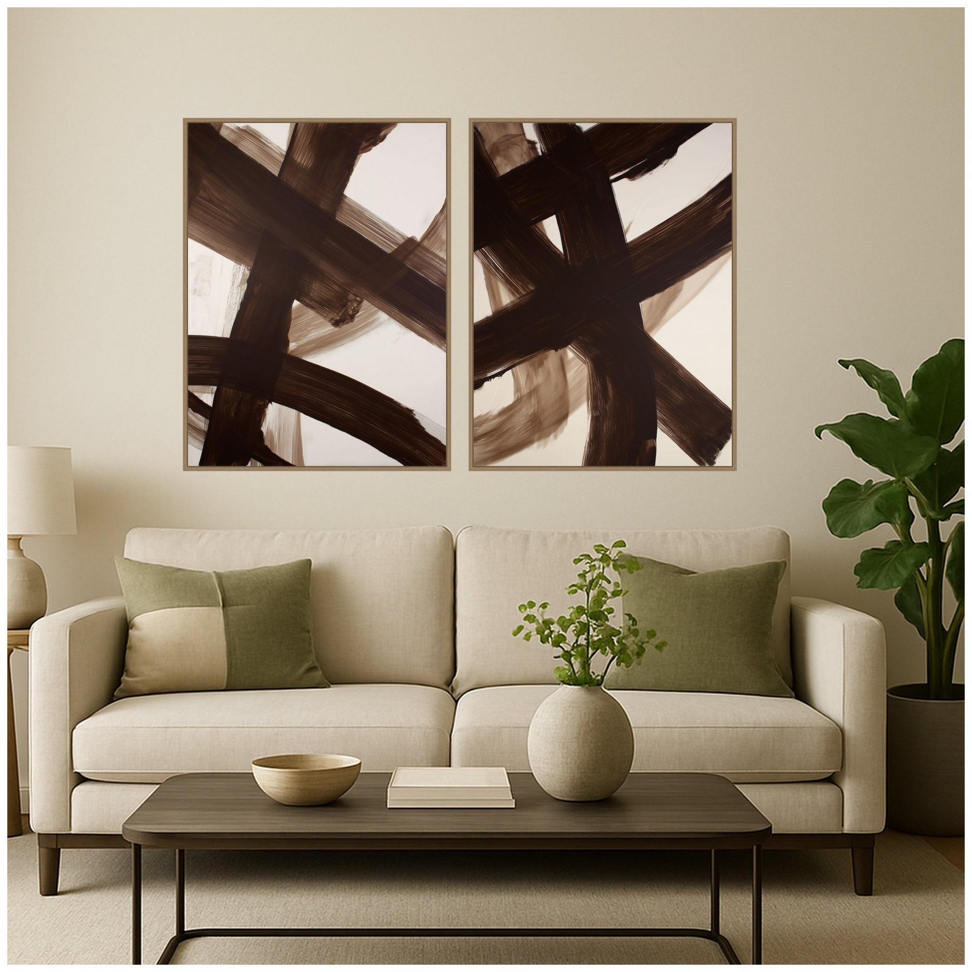 Art Set 2 Piece Set 31x41 Sylvie Dark Gold 6