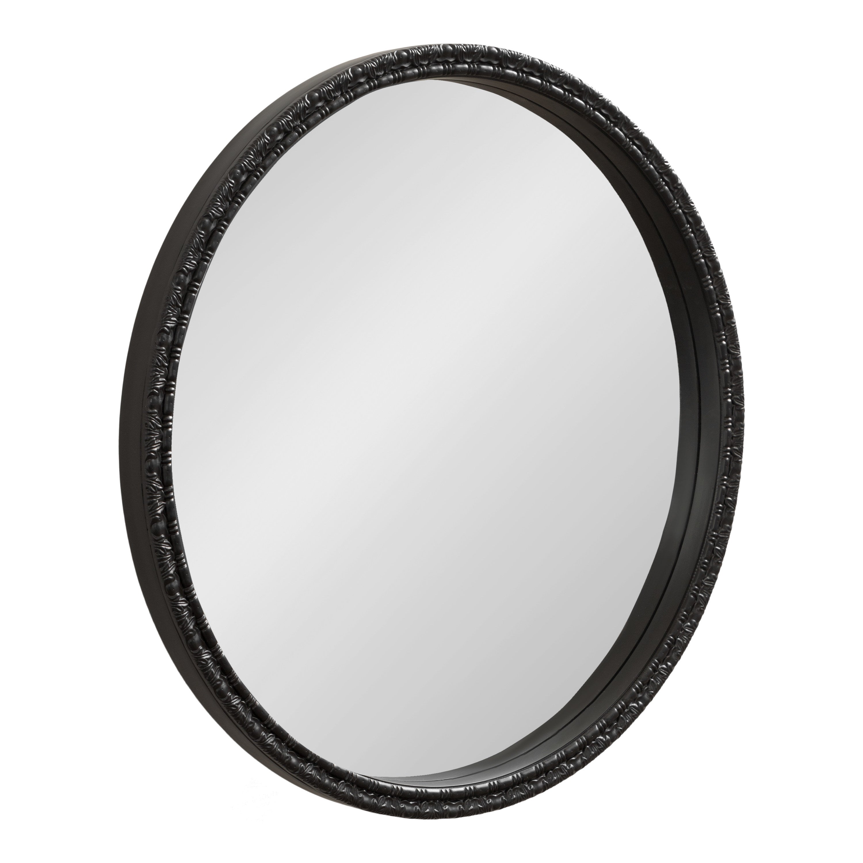 Round Mirror Black 30x30 1