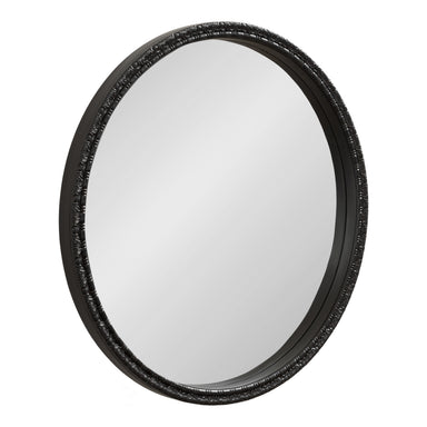 Round Mirror Black 30x30 1