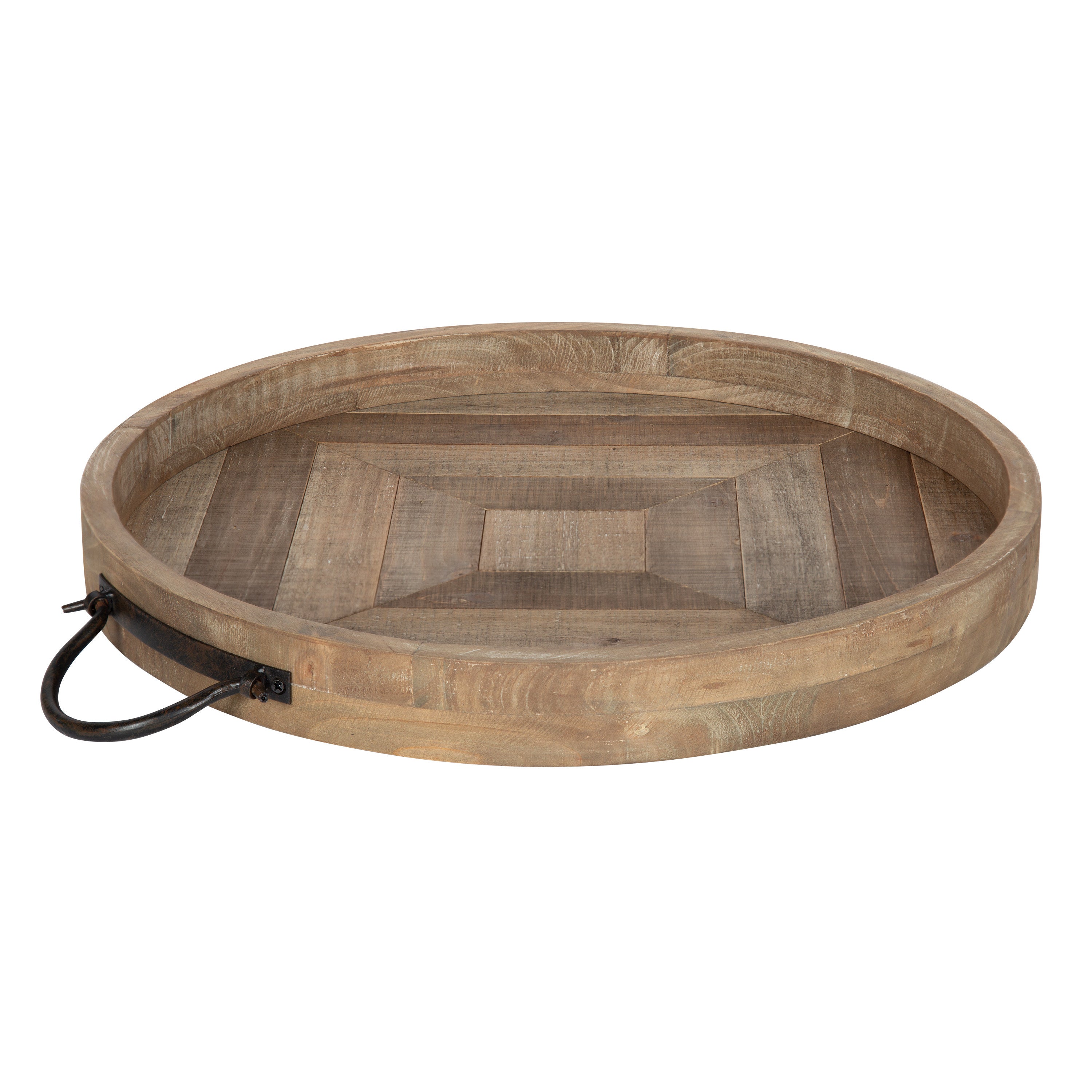 Single Tray Rustic Brown 18" Diameter 2