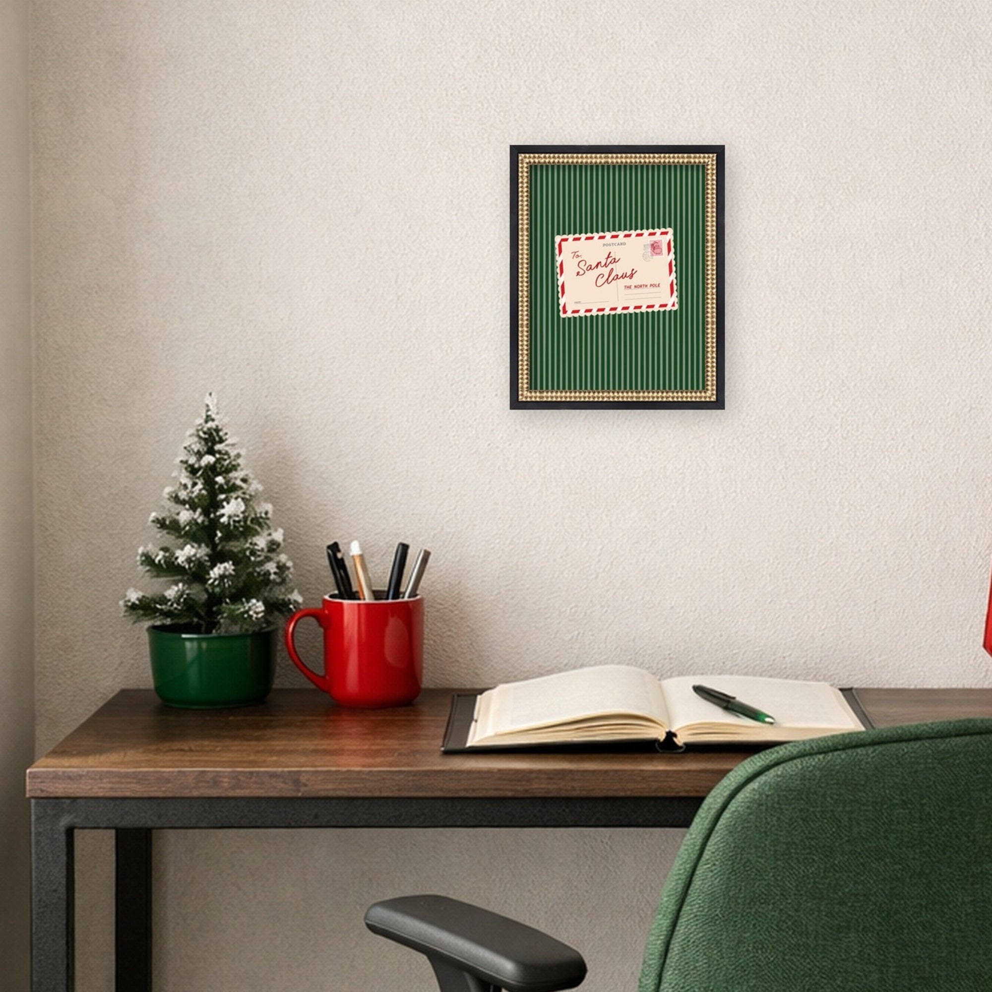 Mounted Canvas Castellan Black 13x16 5