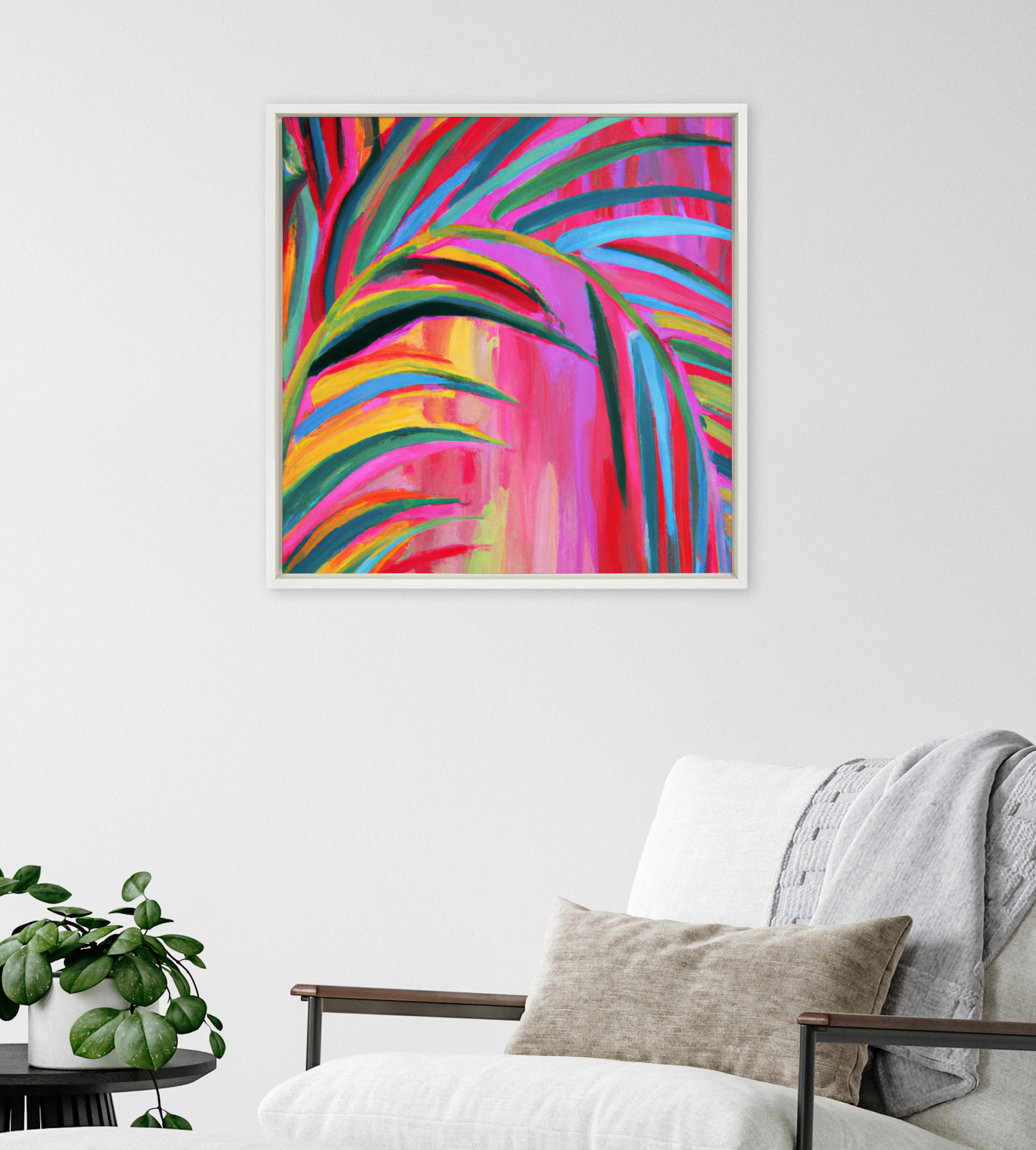 Sylvie Blank Framed Canvas 22x22