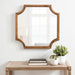 Scallop Mirror Rustic Brown 24x24 7