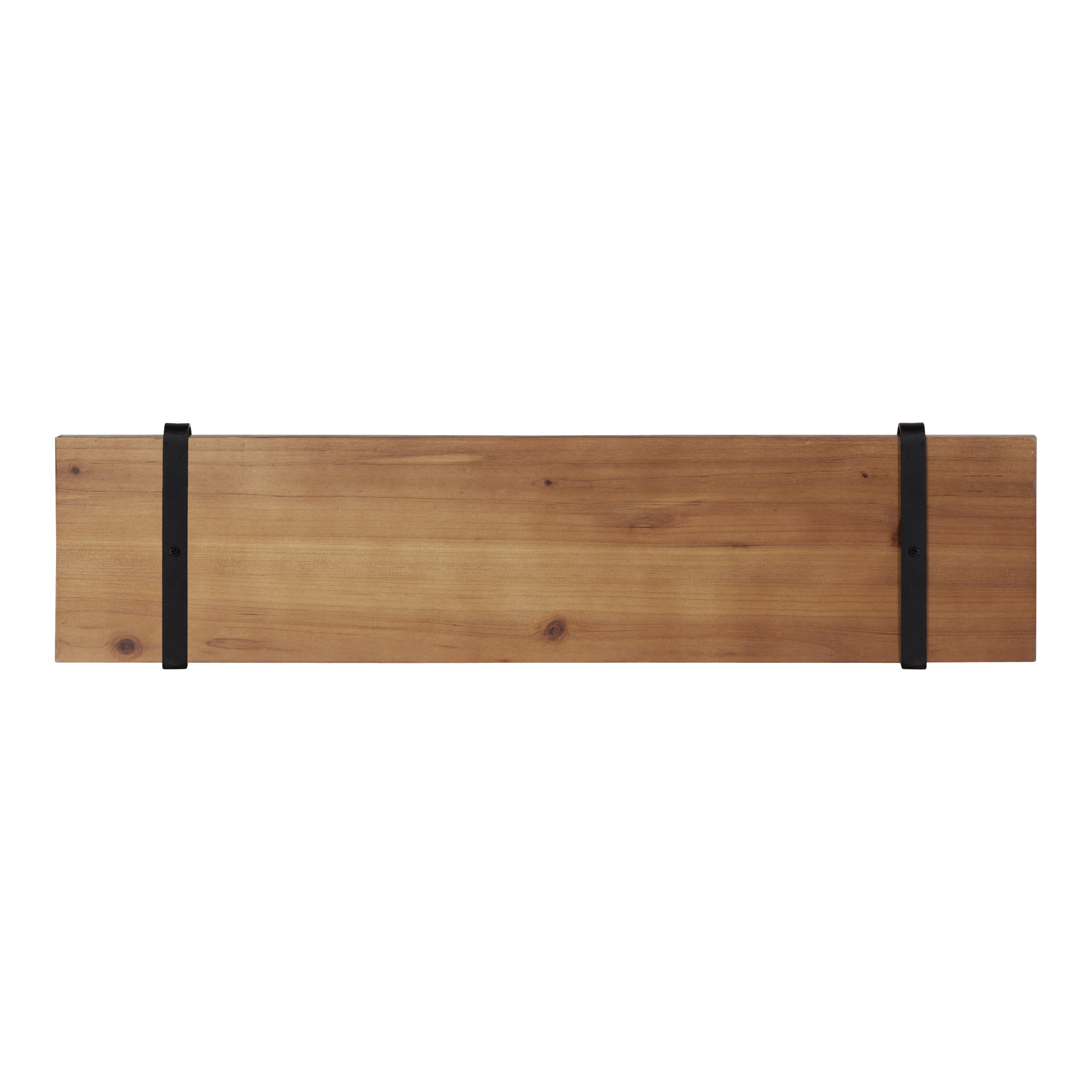 Floating Shelf Rustic Brown Black 2 Pk-28" 5