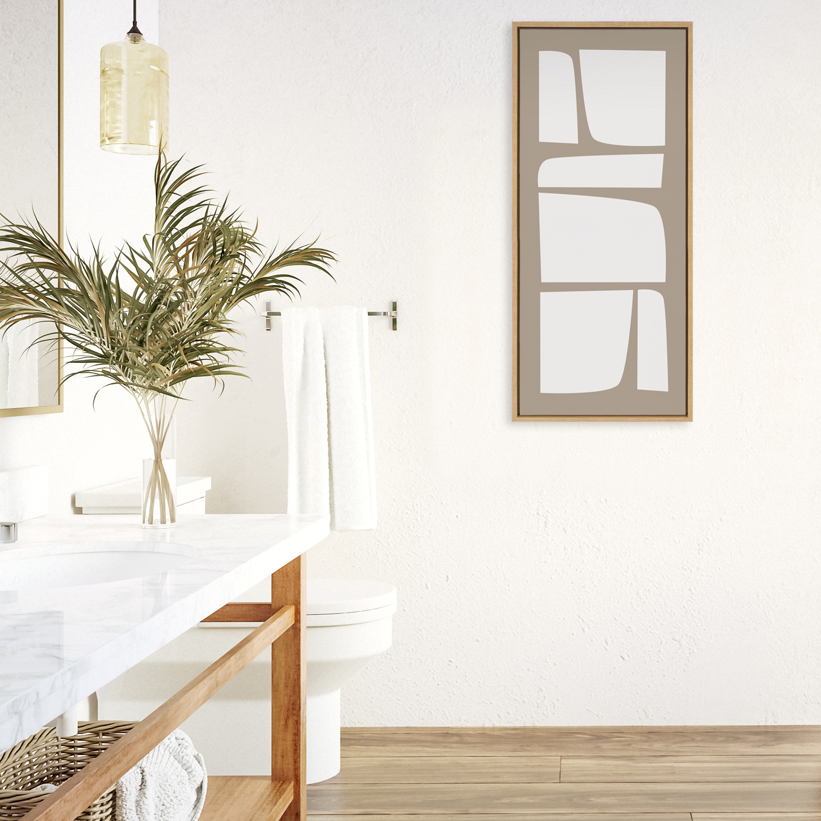 Framed Canvas 18x40 Sylvie Natural 5