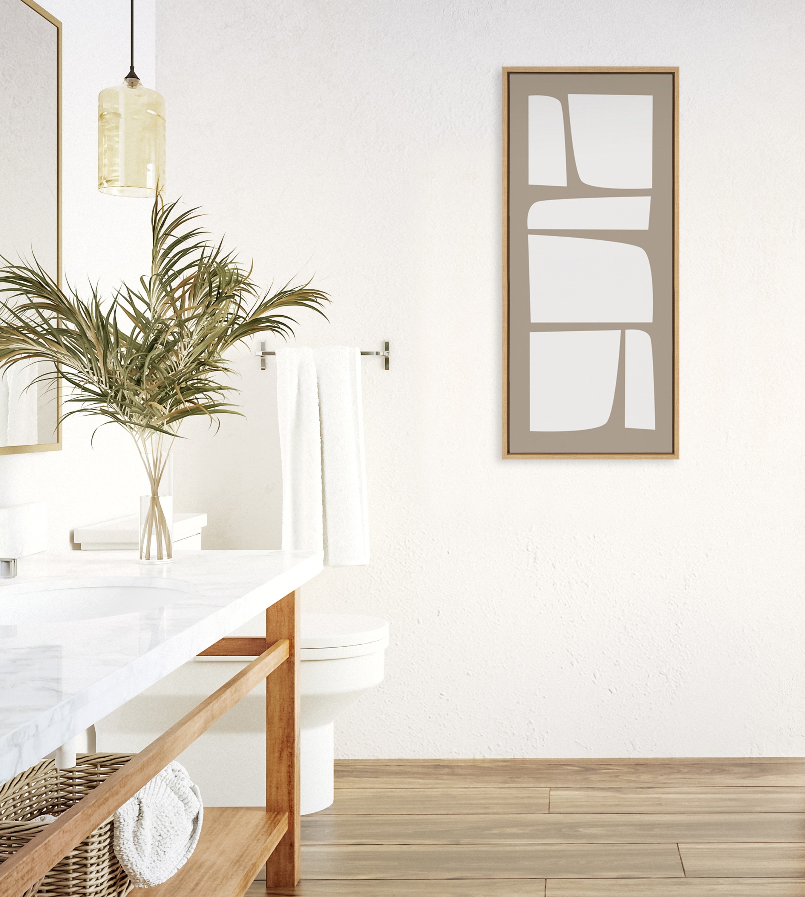 Framed Canvas 18x40 Sylvie Natural 5