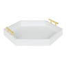 Lipton Hexagon Decorative Tray with Metal Handles