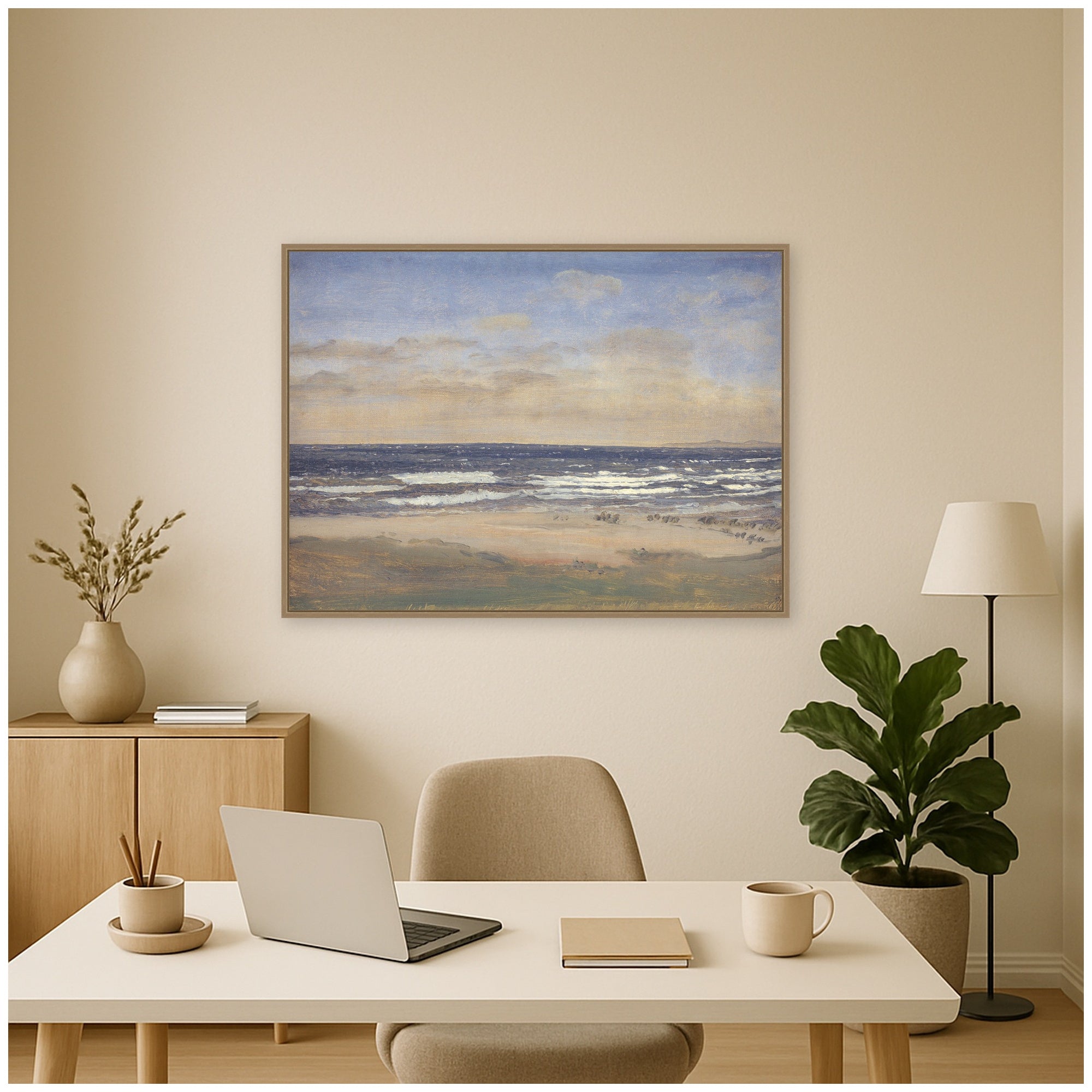 Framed Canvas 38x28 Sylvie Dark Gold 7