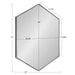 Hexagon Mirror Dark Silver 22x31 5