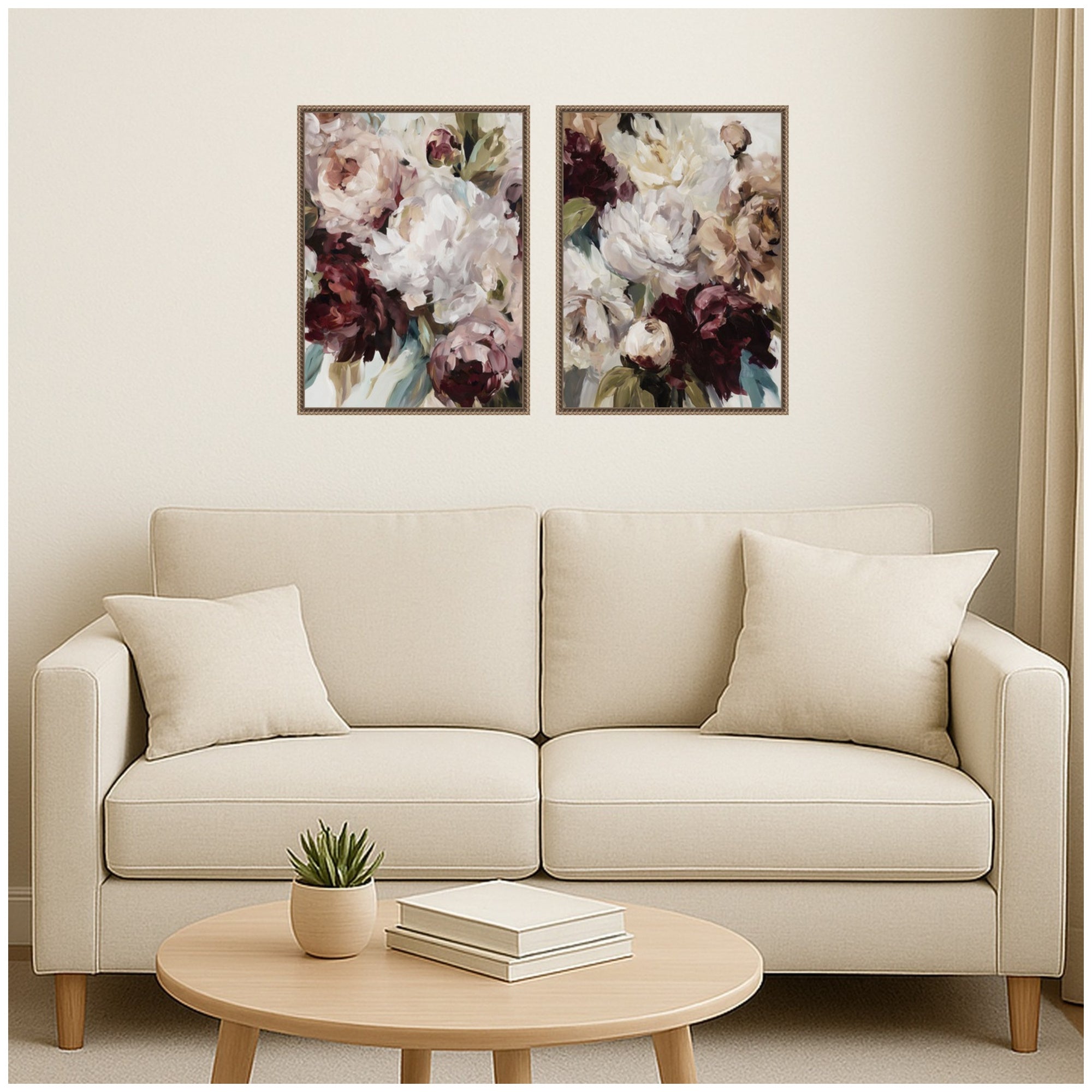 Art Set 2 Piece Set 18x24 Sylvie Beaded Dark Gold 5