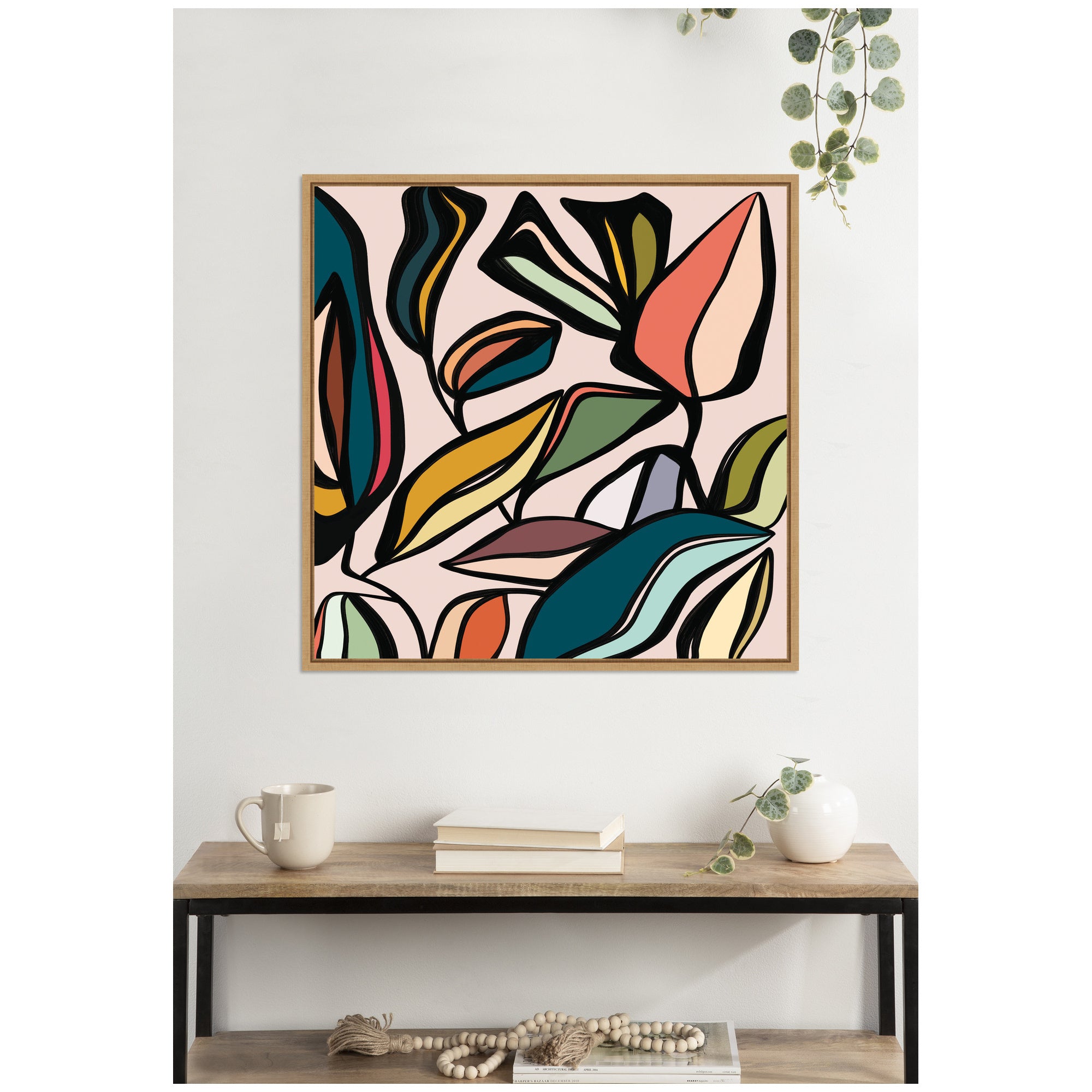 Fanciful Ficus SQ Expansion by Alicia Bock Framed Canvas Wall Art Print