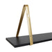 Floating Shelf Black Gold 2 Pk-28" 4
