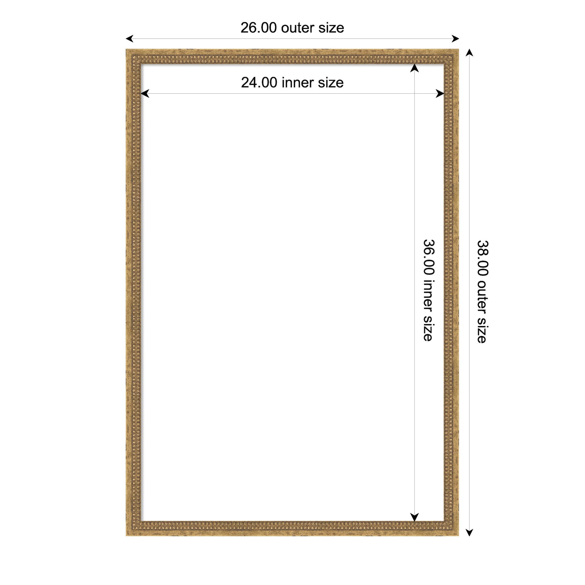 Dry Erase Board Castellan Gold 26x38 2