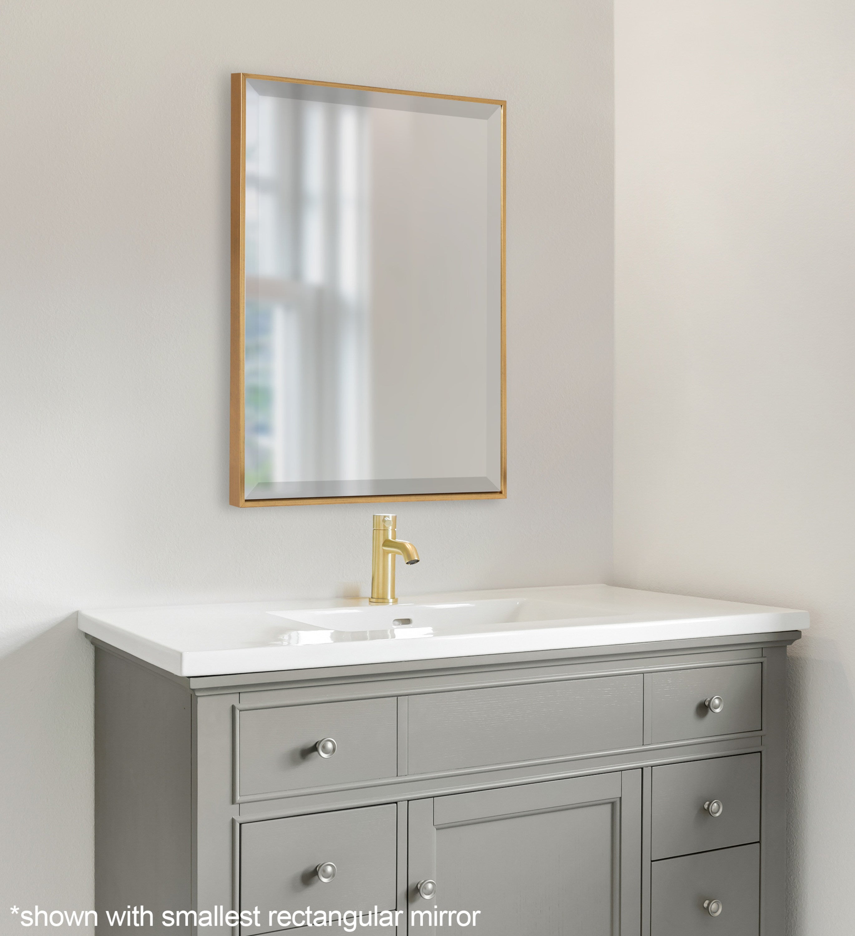 Rectangle Mirror Gold 24.75x36.75 6