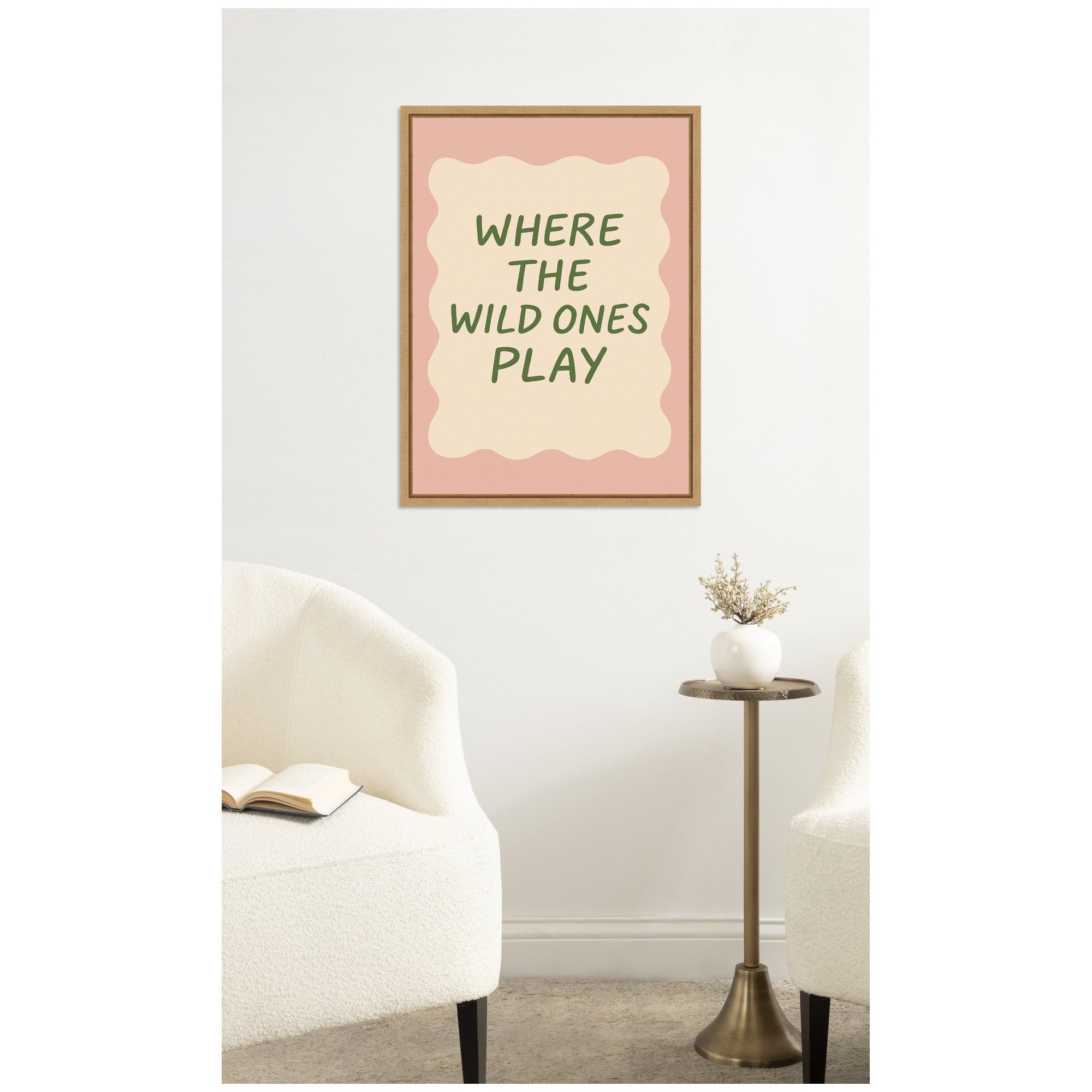 Where The Wild Ones Play Squiggly by Laura Moss Framed Canvas Wall Art Print