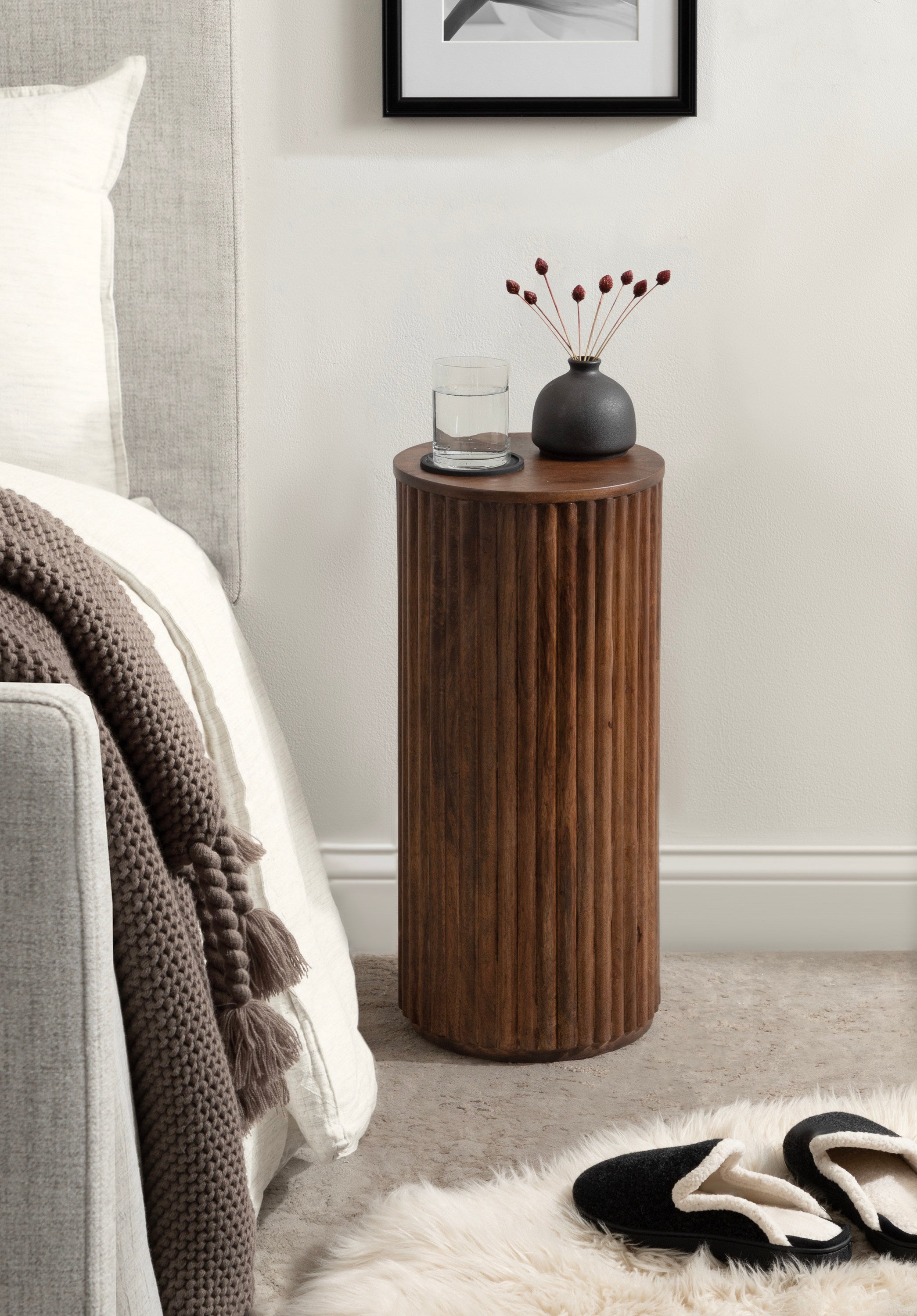 Drink Table Walnut Brown 10x10x22 7