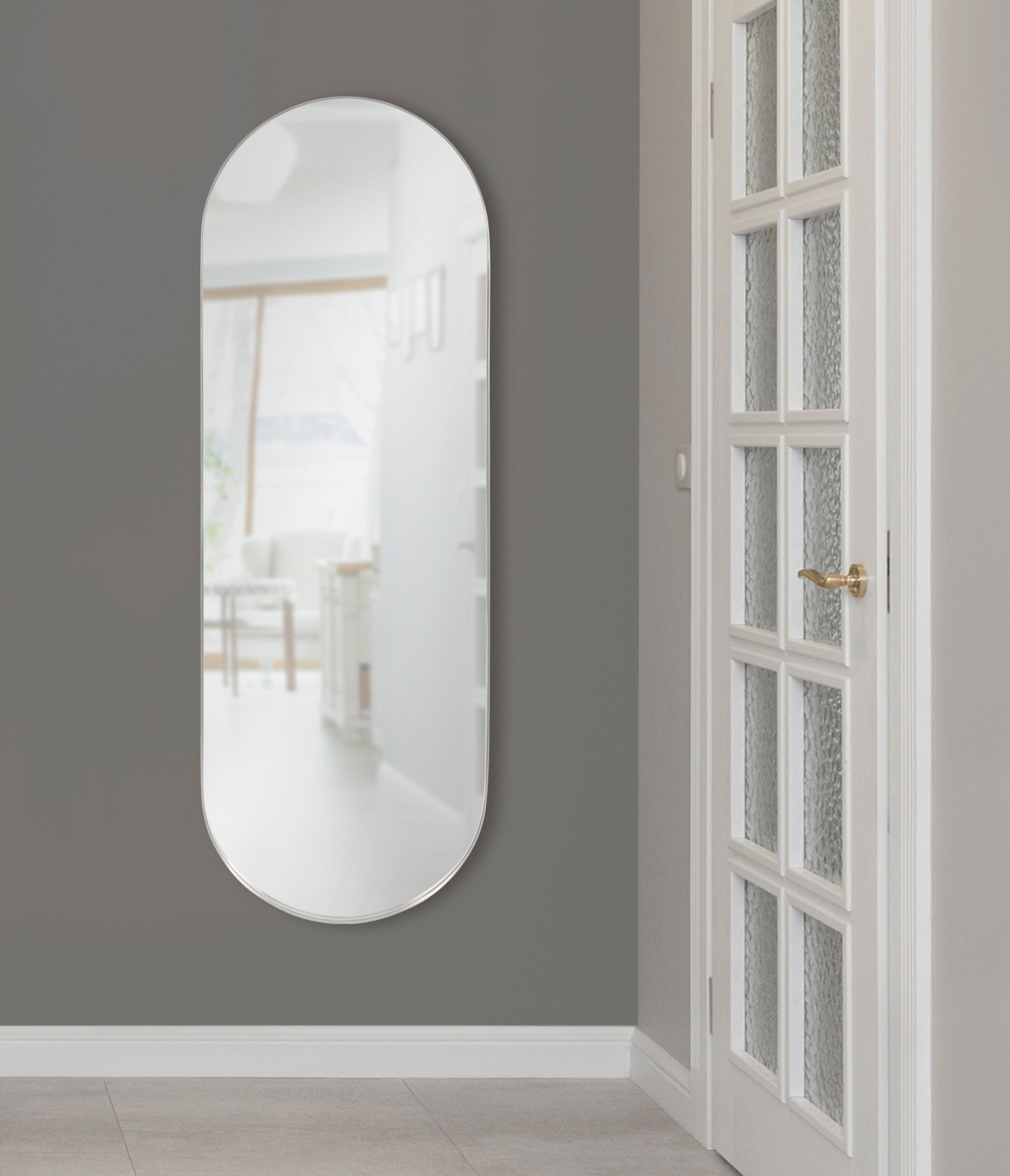 Rollo Capsule Framed Wall Mirror