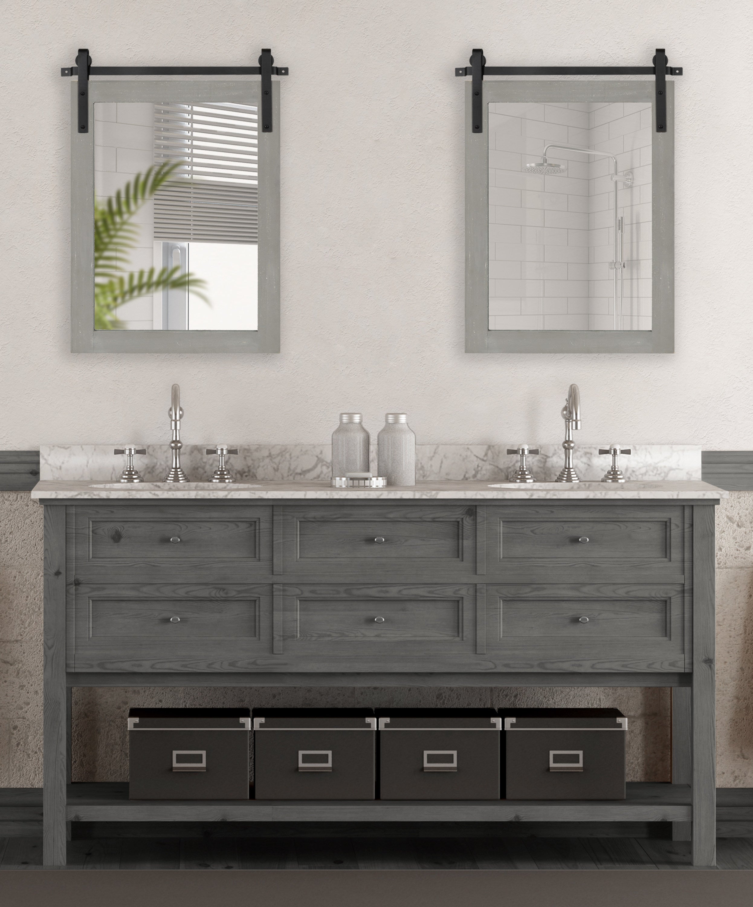 Rectangle Mirror Gray 18x26 6