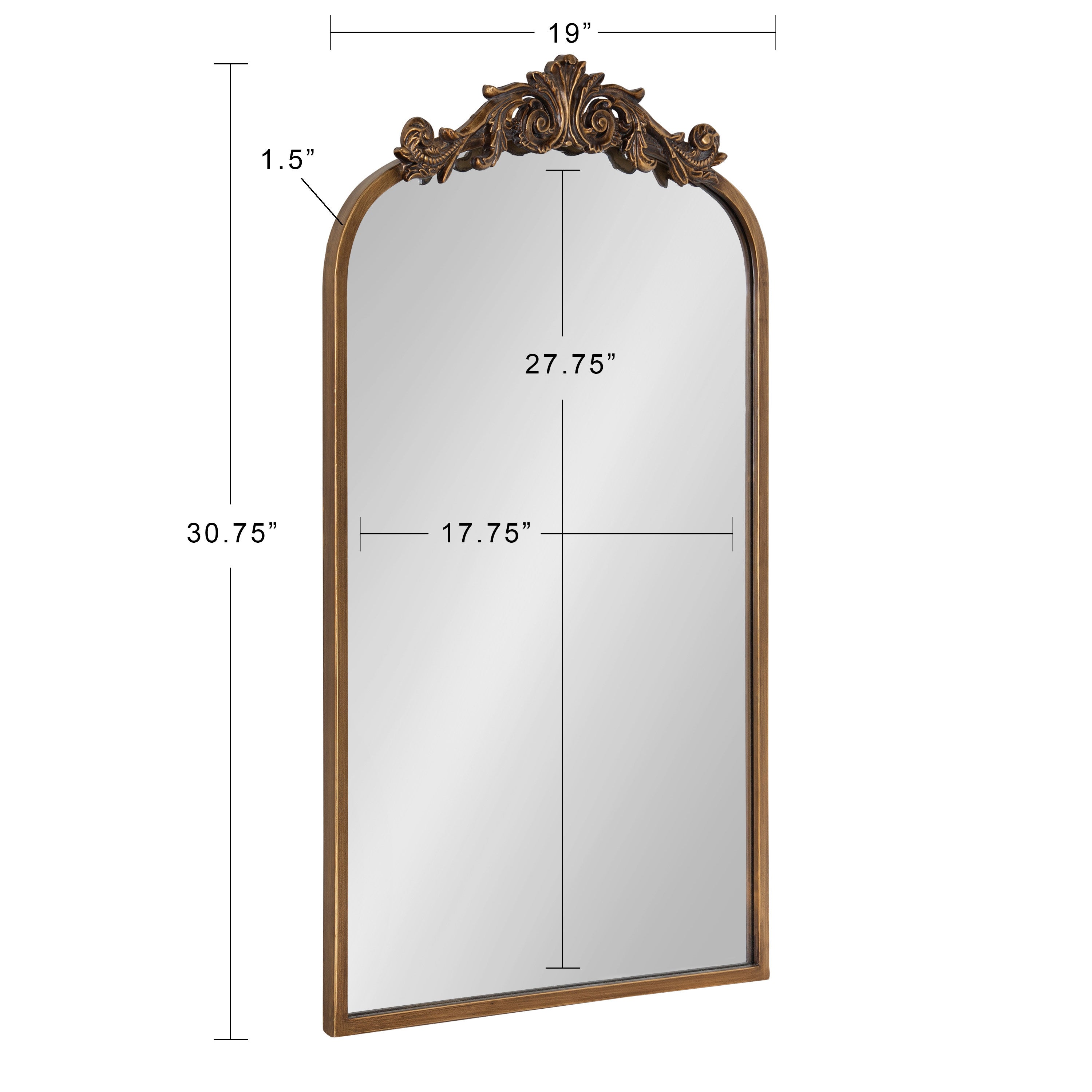 Arch Mirror 19x31 Gold 5