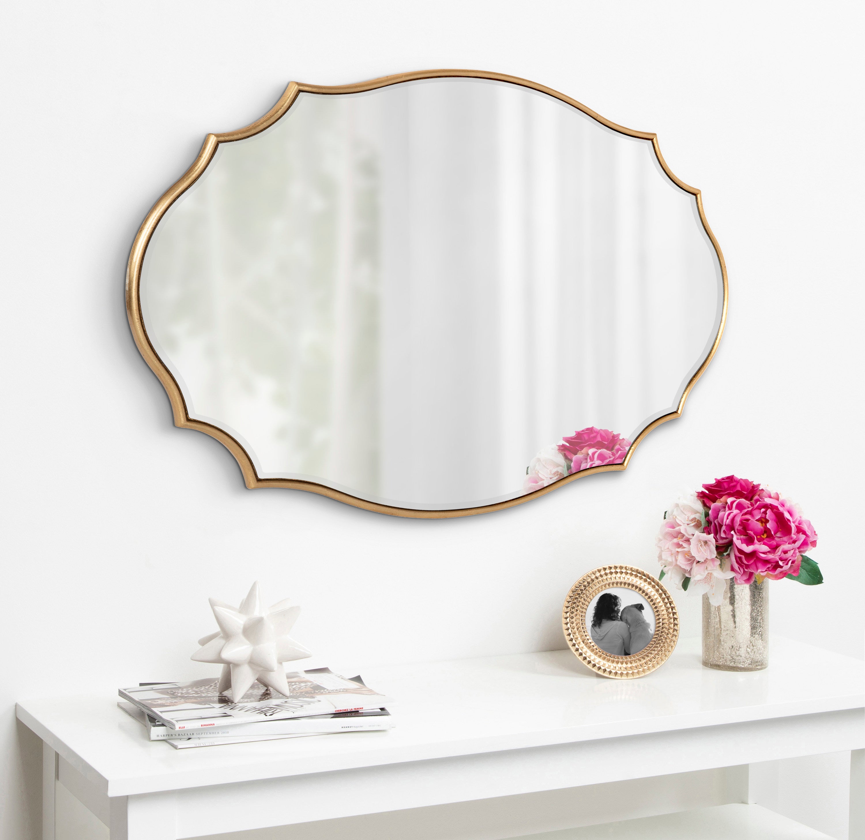 Scallop Mirror Gold 24x36 6