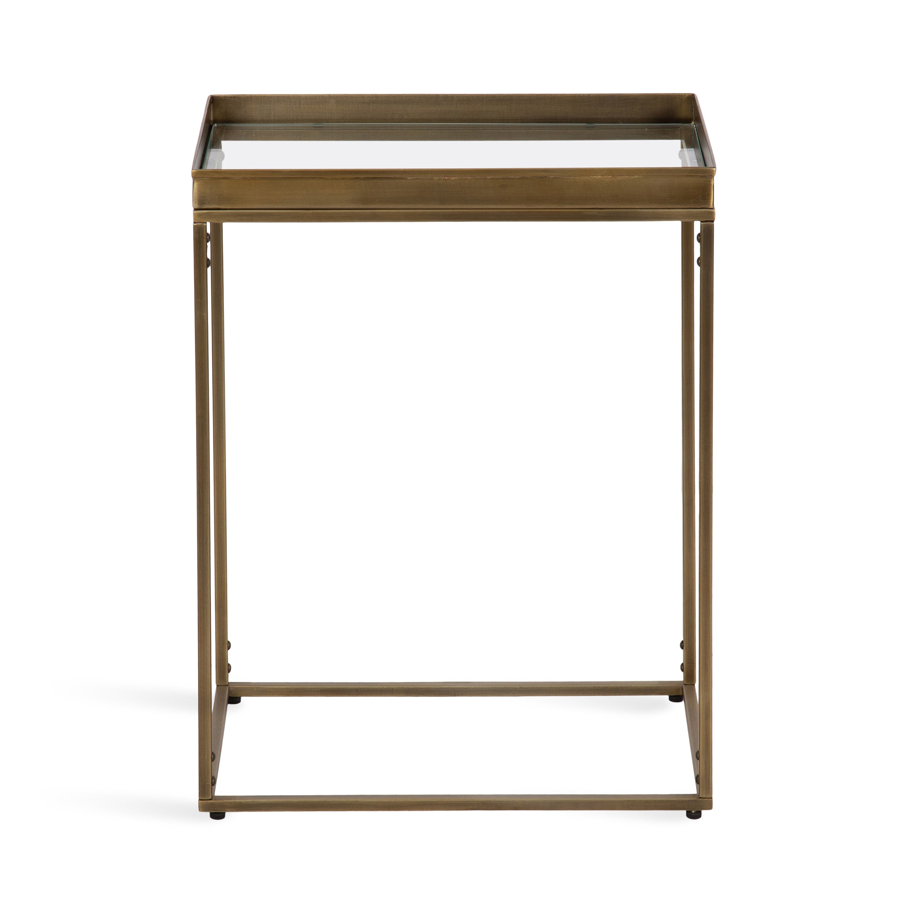 Side Table Gold 18x12x24 5