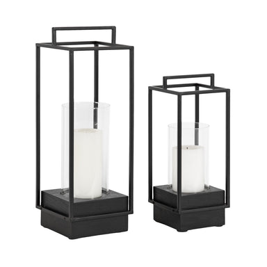Candle Holder Black 2 piece 1