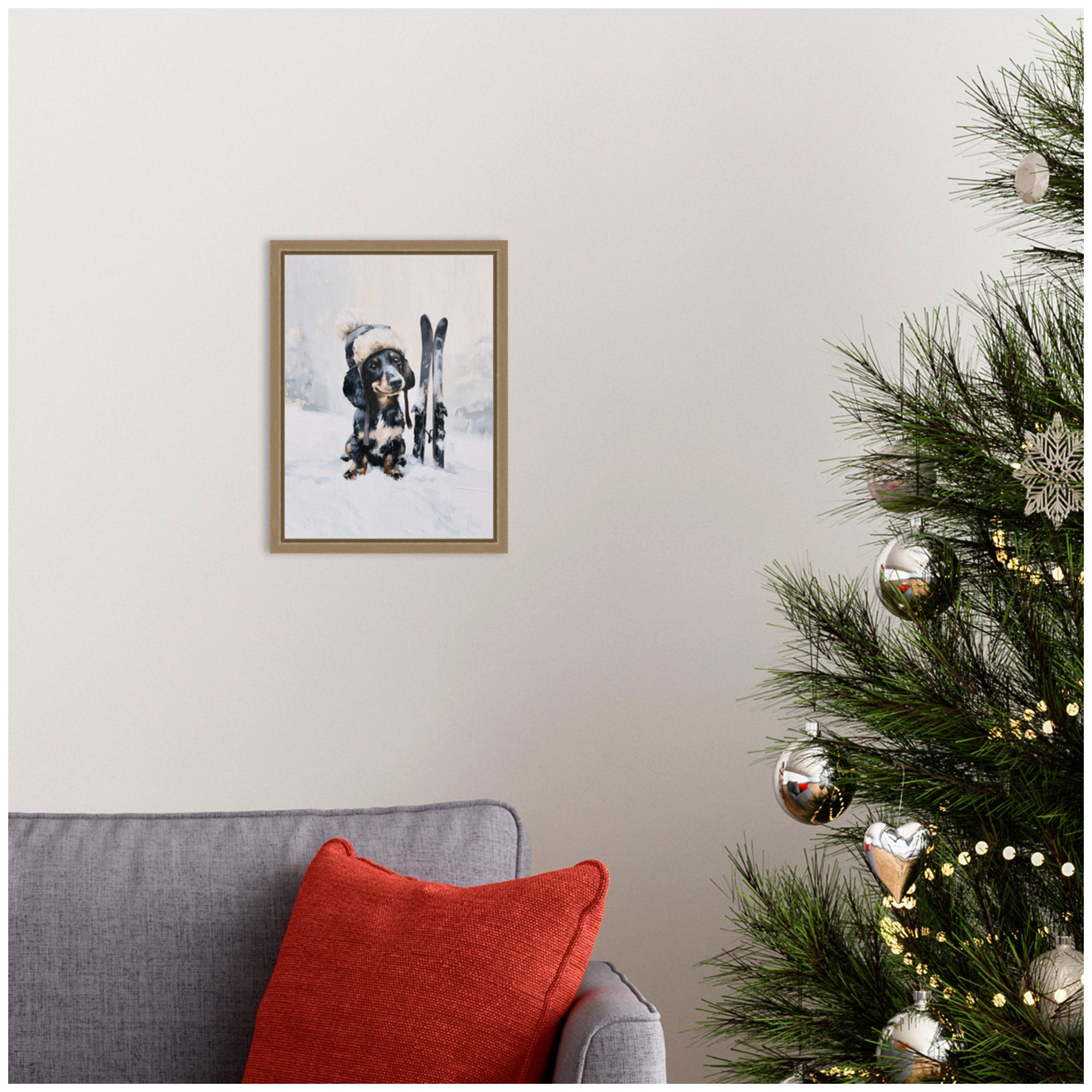 Framed Canvas Sylvie Dark Gold 10x13 5