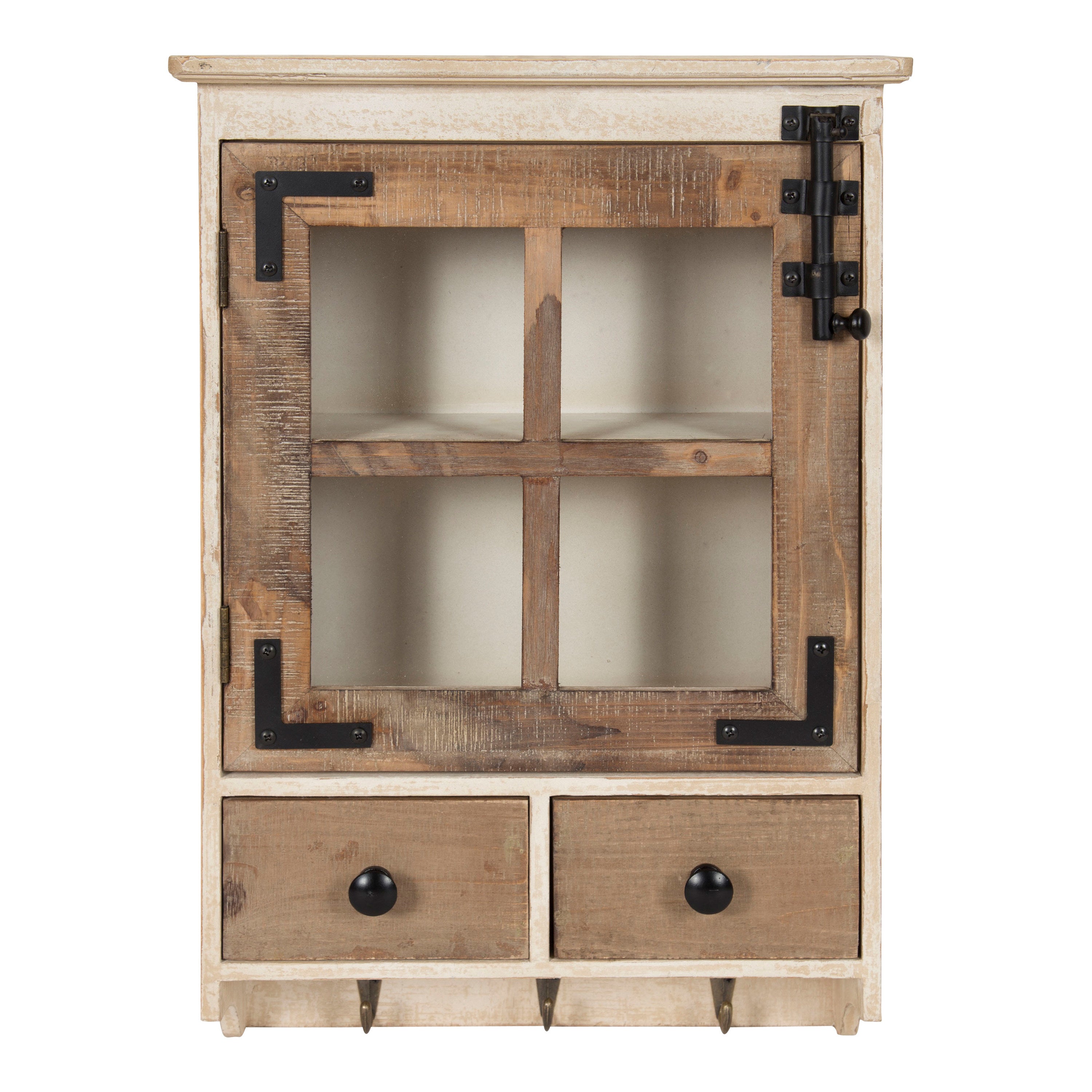 Hutchins Decorative 2 Drawer Wood Wall Cabinet