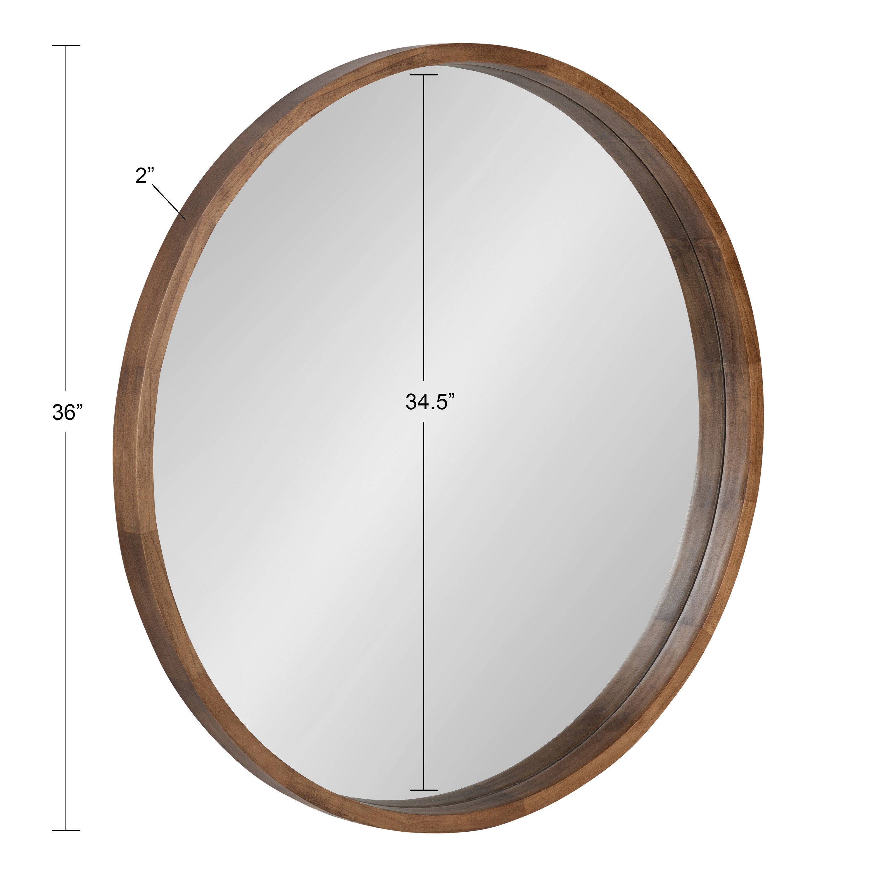 Round Mirror Rustic Brown 36" Diameter 5