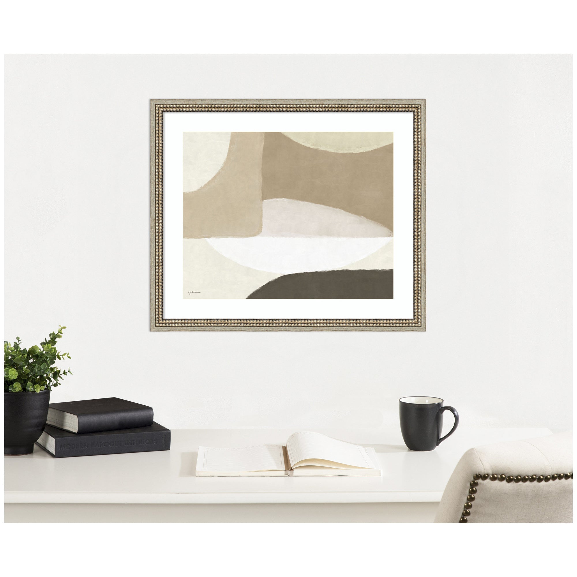 Framed Art Castellan Silver 26x22 7