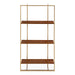 Accent Shelf 15x32 Walnut Brown Gold 3