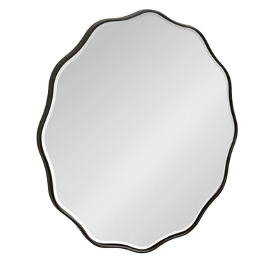Scallop Mirror Black 26" Diameter 1
