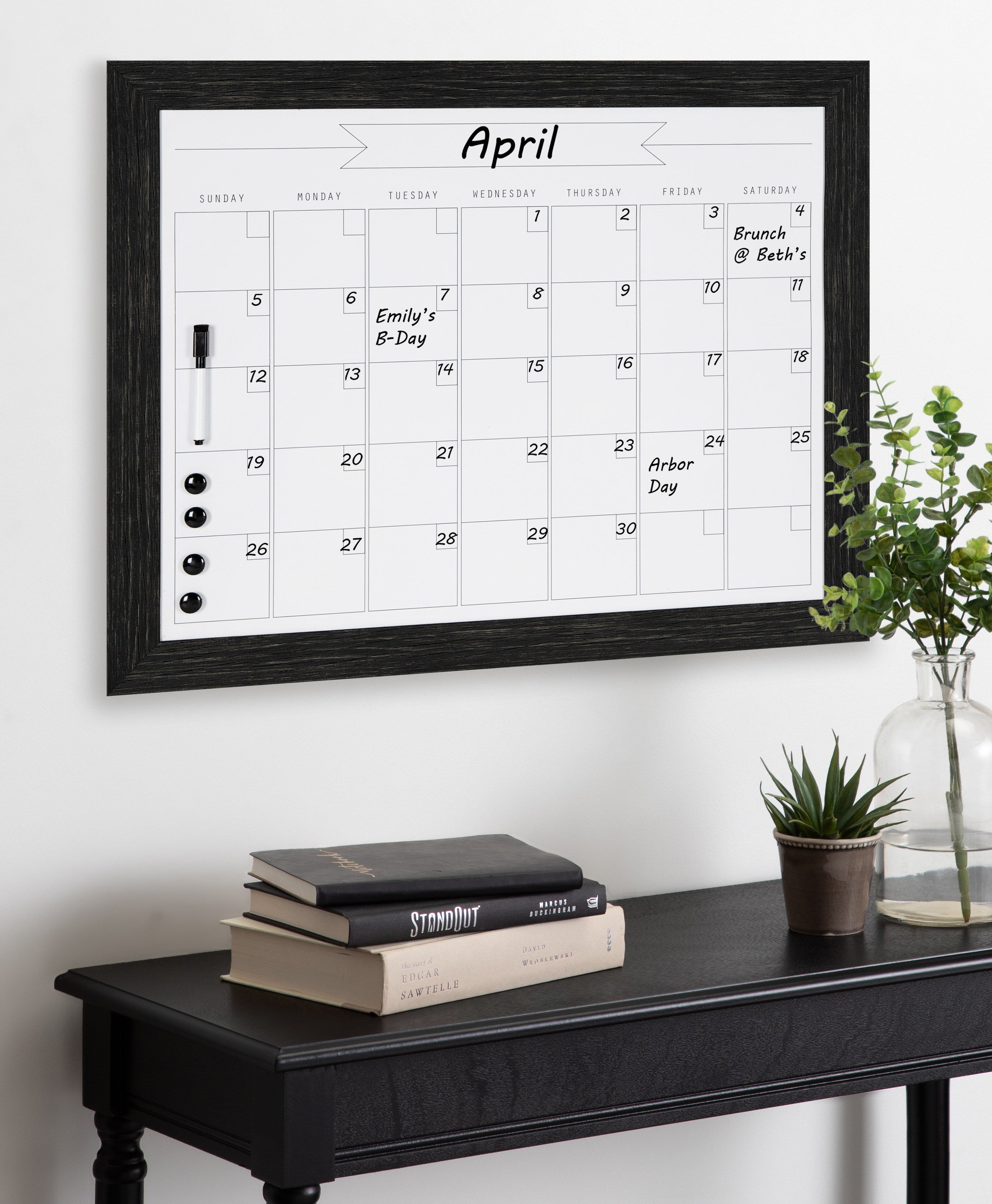 Monthly Calendars Black 23x29 5