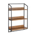 Accent Shelf Rustic Brown Black 18x28x7 1