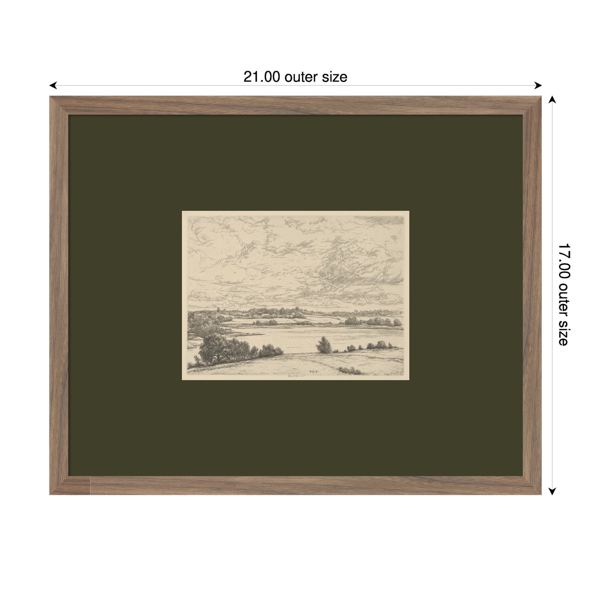 Framed Art Svelte Walnut 21x17 2