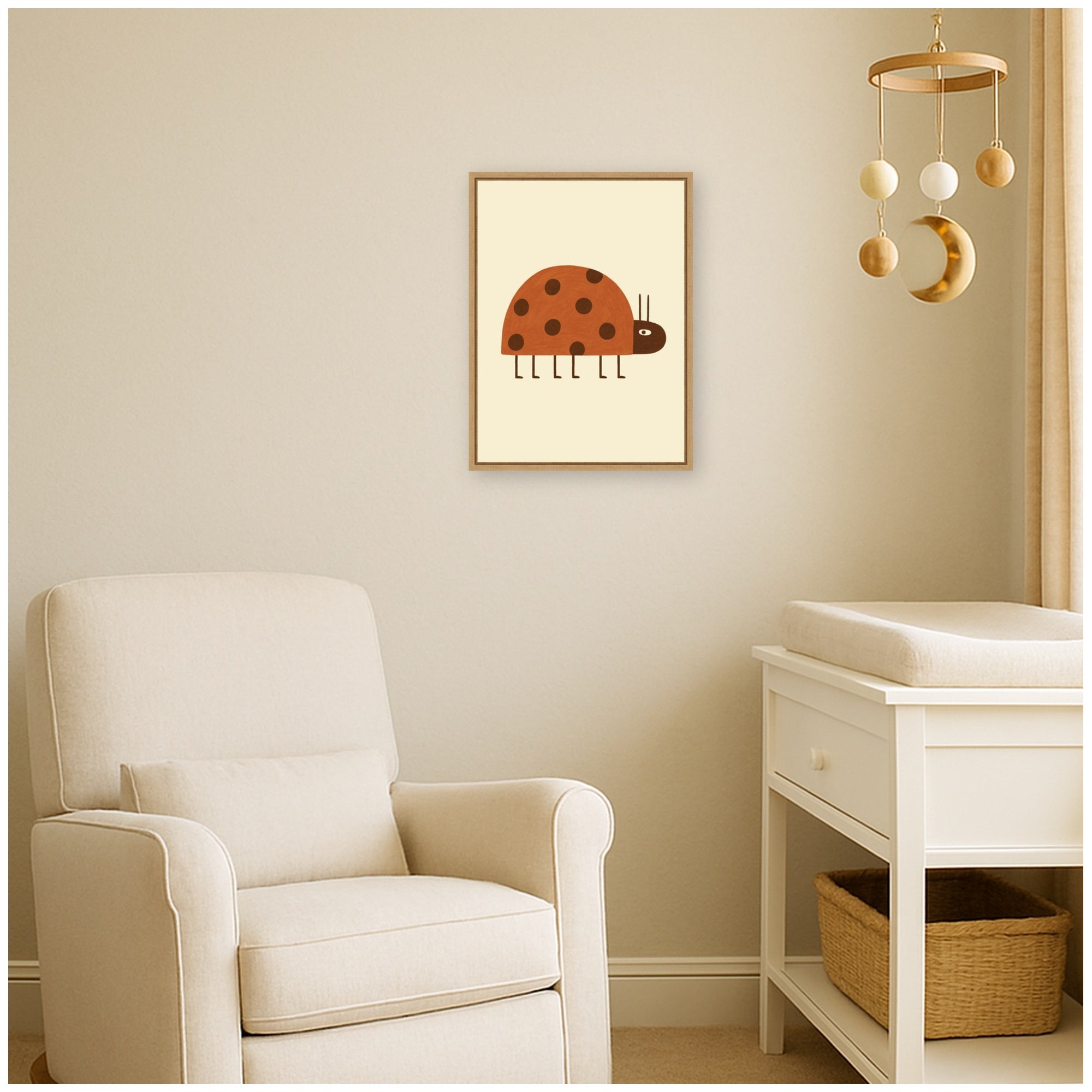Ladybug by Laura Moss Framed Canvas Wall Art Print