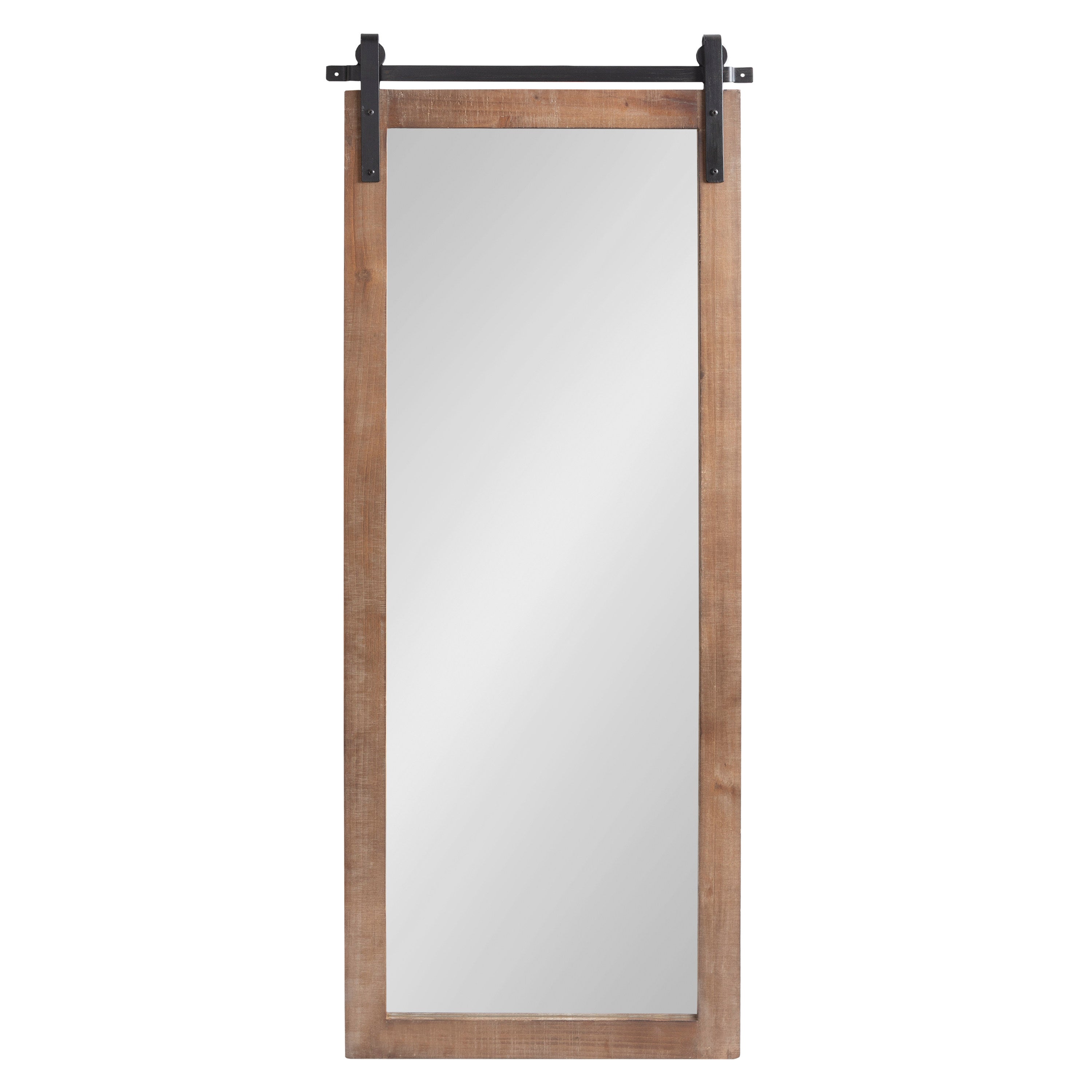 Rectangle Mirror Rustic Brown 18x50 2